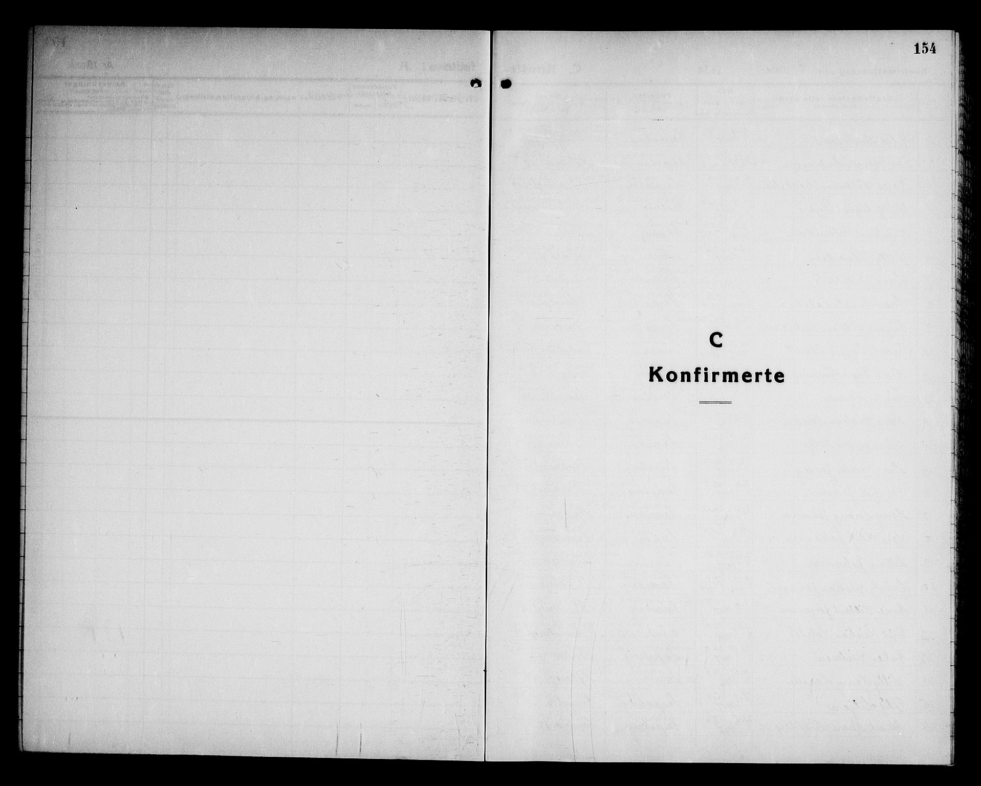 Sarpsborg prestekontor Kirkebøker, SAO/A-2006/G/Ga/L0005: Klokkerbok nr. 5, 1932-1950, s. 154