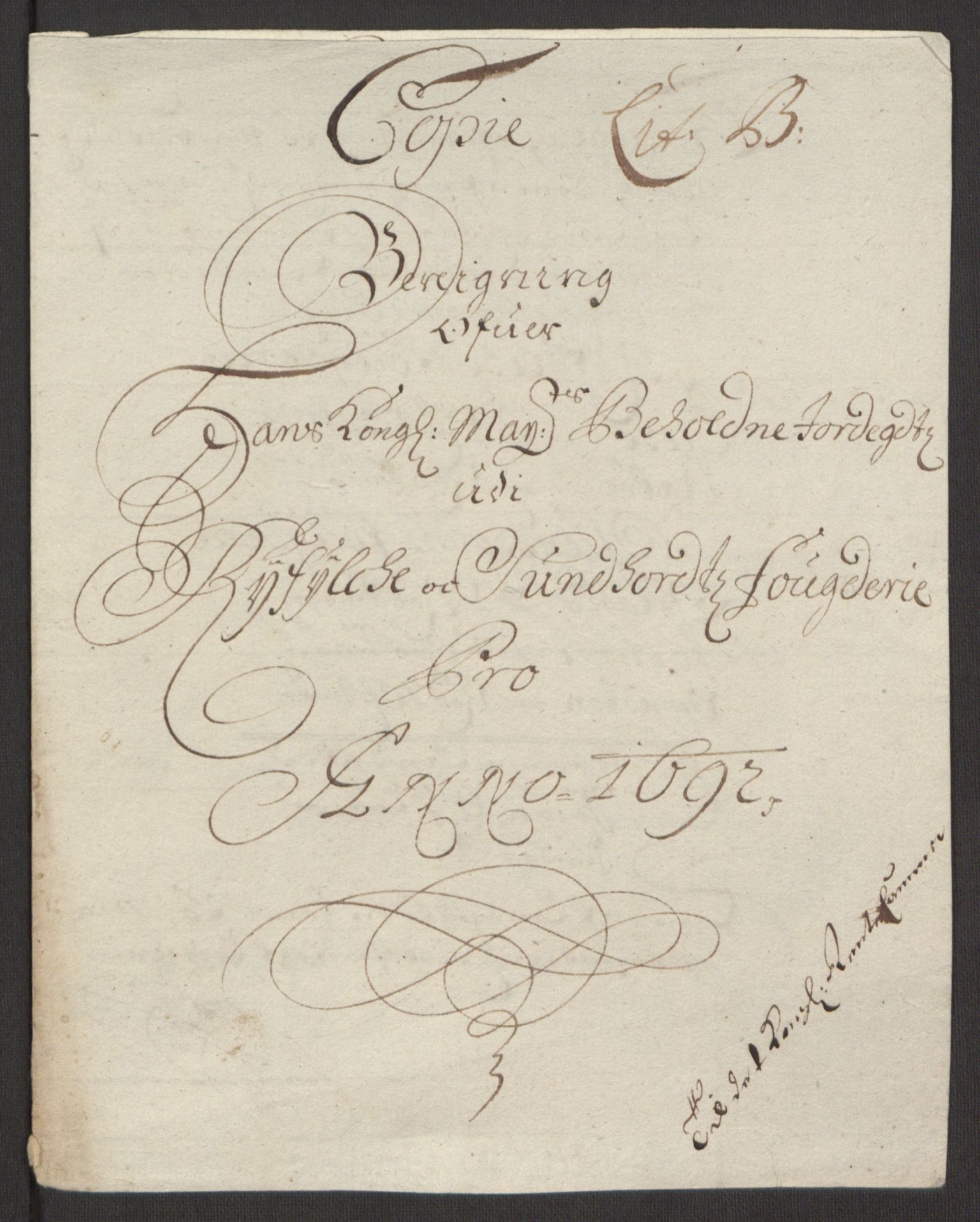 Rentekammeret inntil 1814, Reviderte regnskaper, Fogderegnskap, AV/RA-EA-4092/R48/L2973: Fogderegnskap Sunnhordland og Hardanger, 1691-1692, s. 388