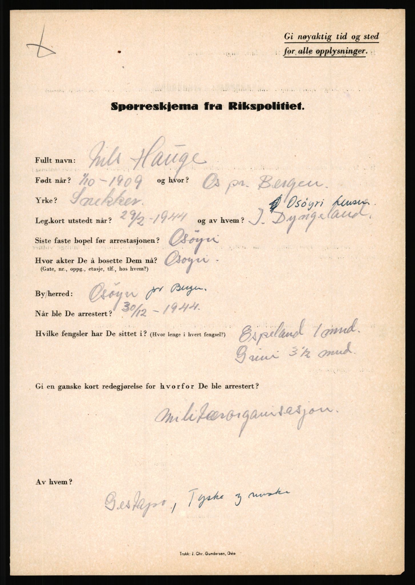 Rikspolitisjefen, AV/RA-S-1560/L/L0006: Hansen, Adolf Boye - Hemstad, Gunnar, 1940-1945, s. 713