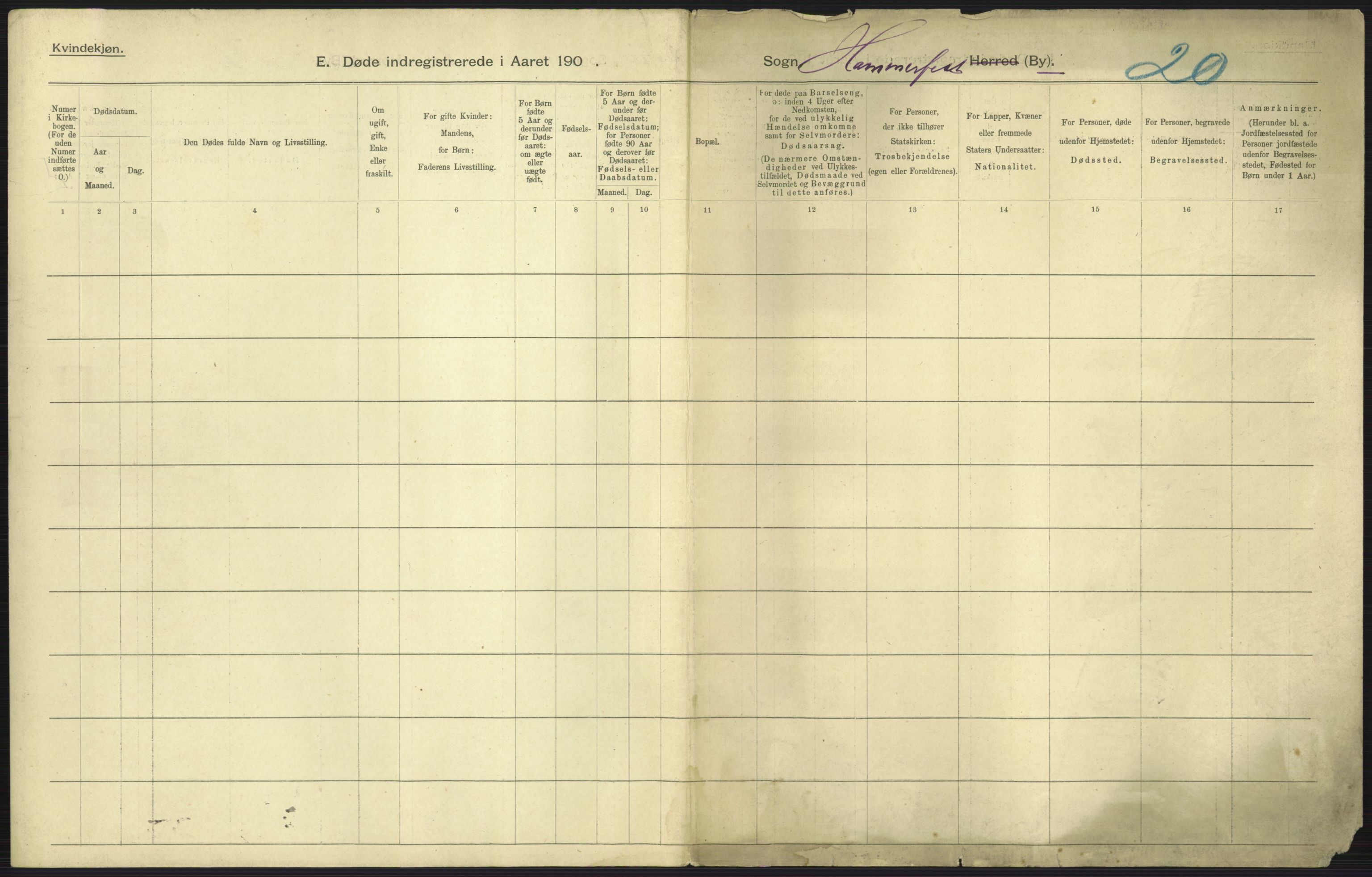 Statistisk sentralbyrå, Sosiodemografiske emner, Befolkning, AV/RA-S-2228/D/Df/Dfa/Dfaa/L0022: Finnmarkens amt: Fødte, gifte, døde., 1903, s. 295