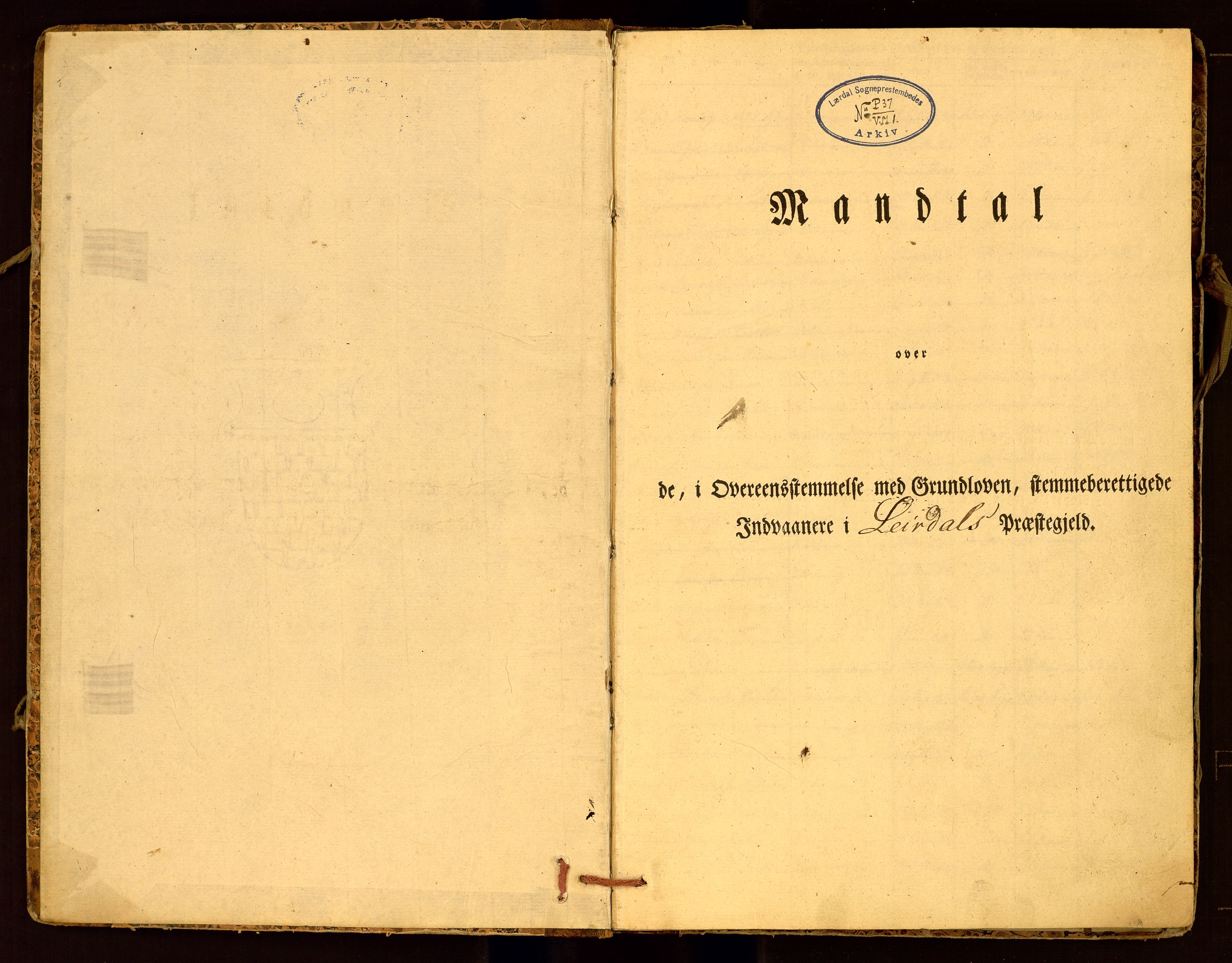 Lensmannen i Lærdal, SAB/A-29401/0004/L0001: Manntallsprotokoll, 1835-1897