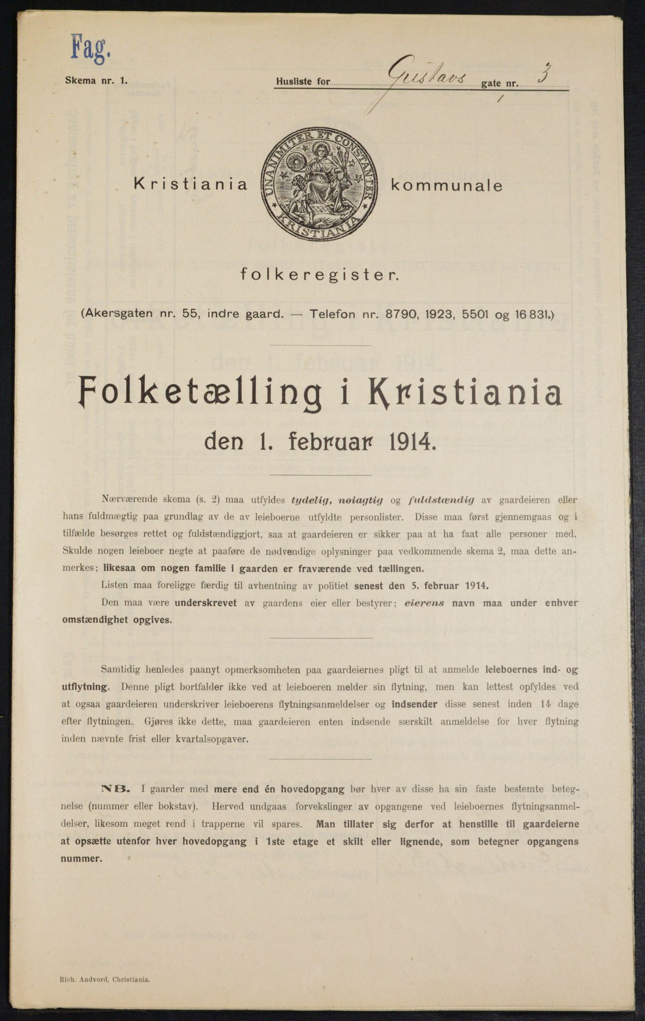 OBA, Kommunal folketelling 1.2.1914 for Kristiania, 1914, s. 32521