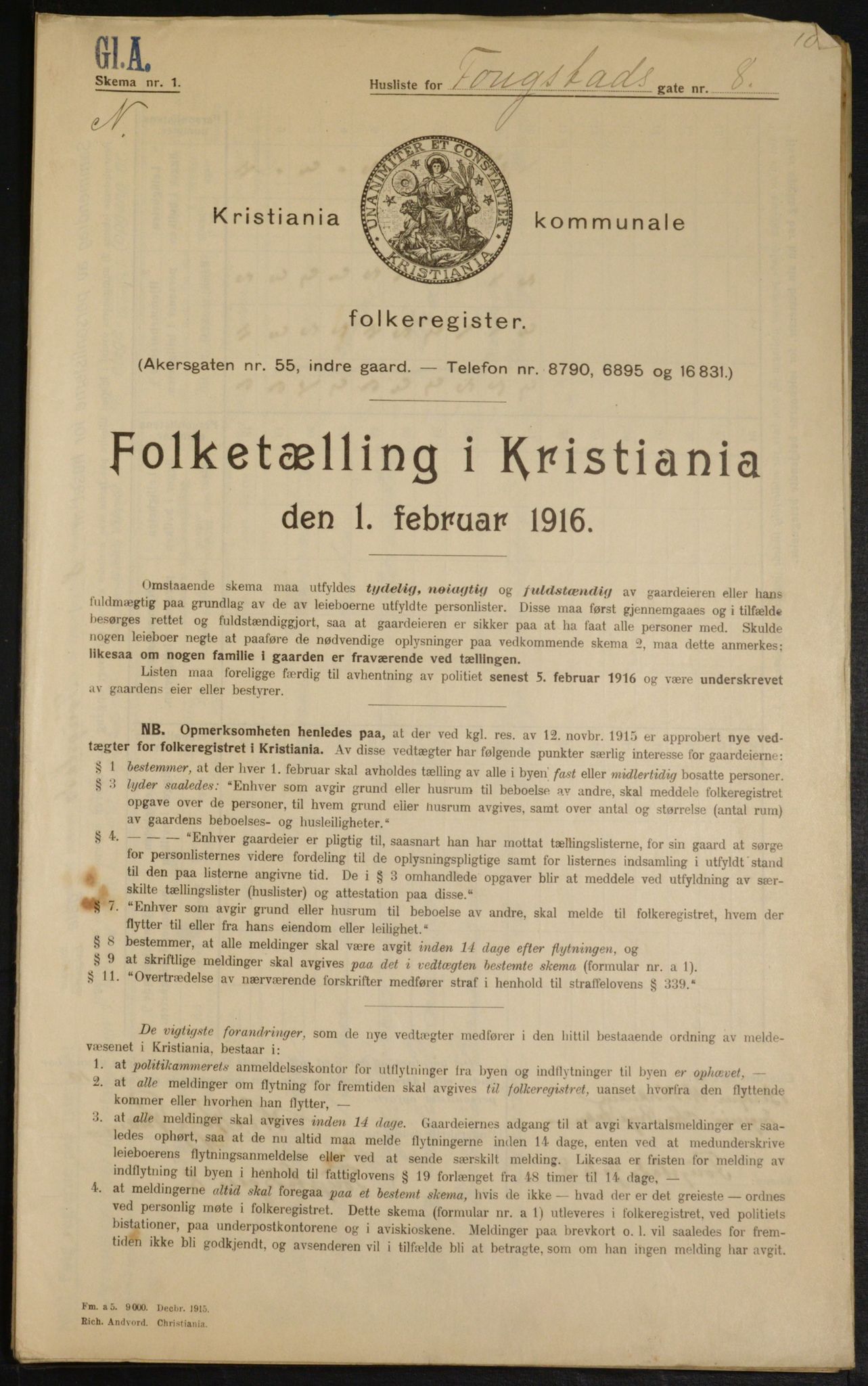 OBA, Kommunal folketelling 1.2.1916 for Kristiania, 1916, s. 25688