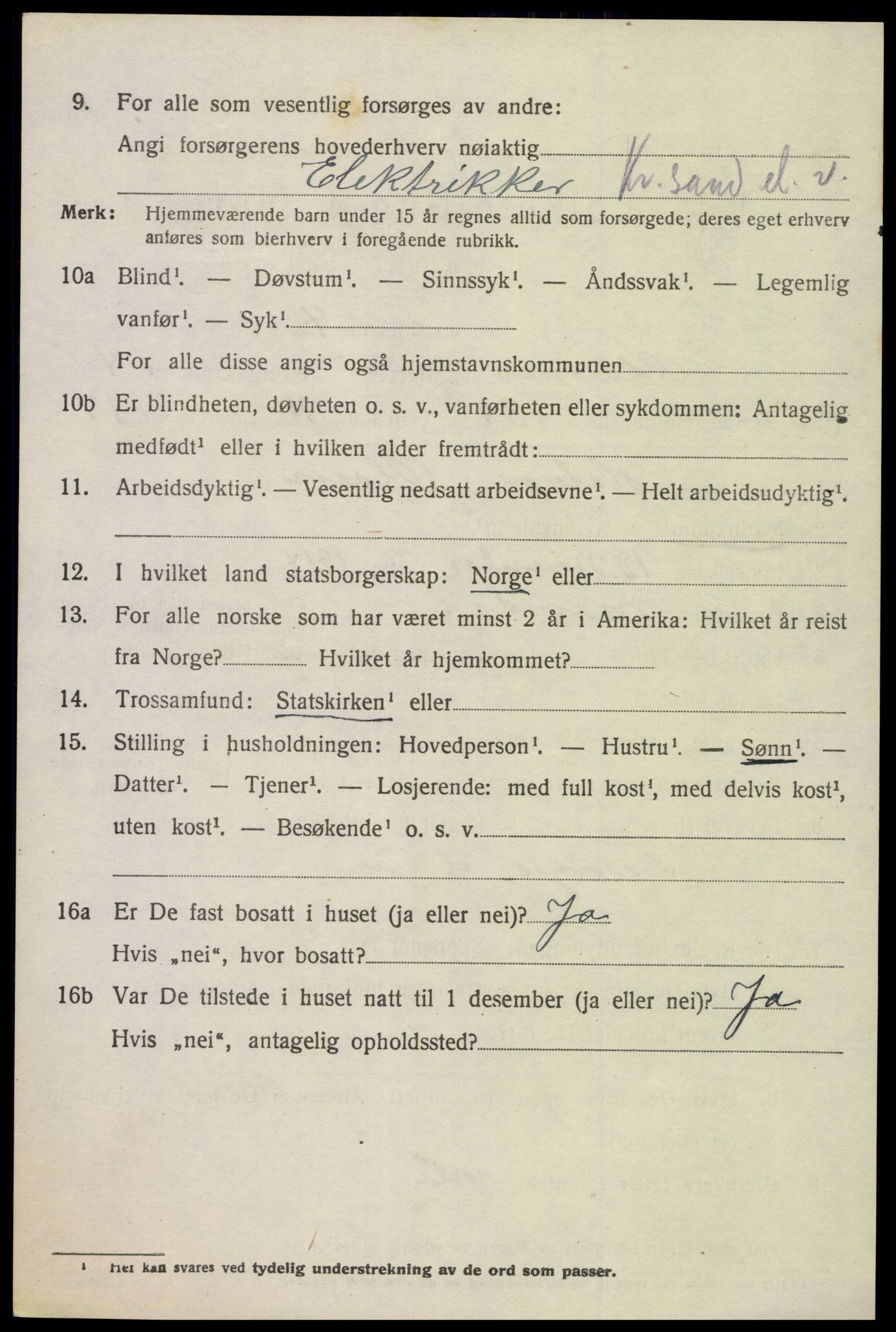 SAK, Folketelling 1920 for 1012 Oddernes herred, 1920, s. 4424