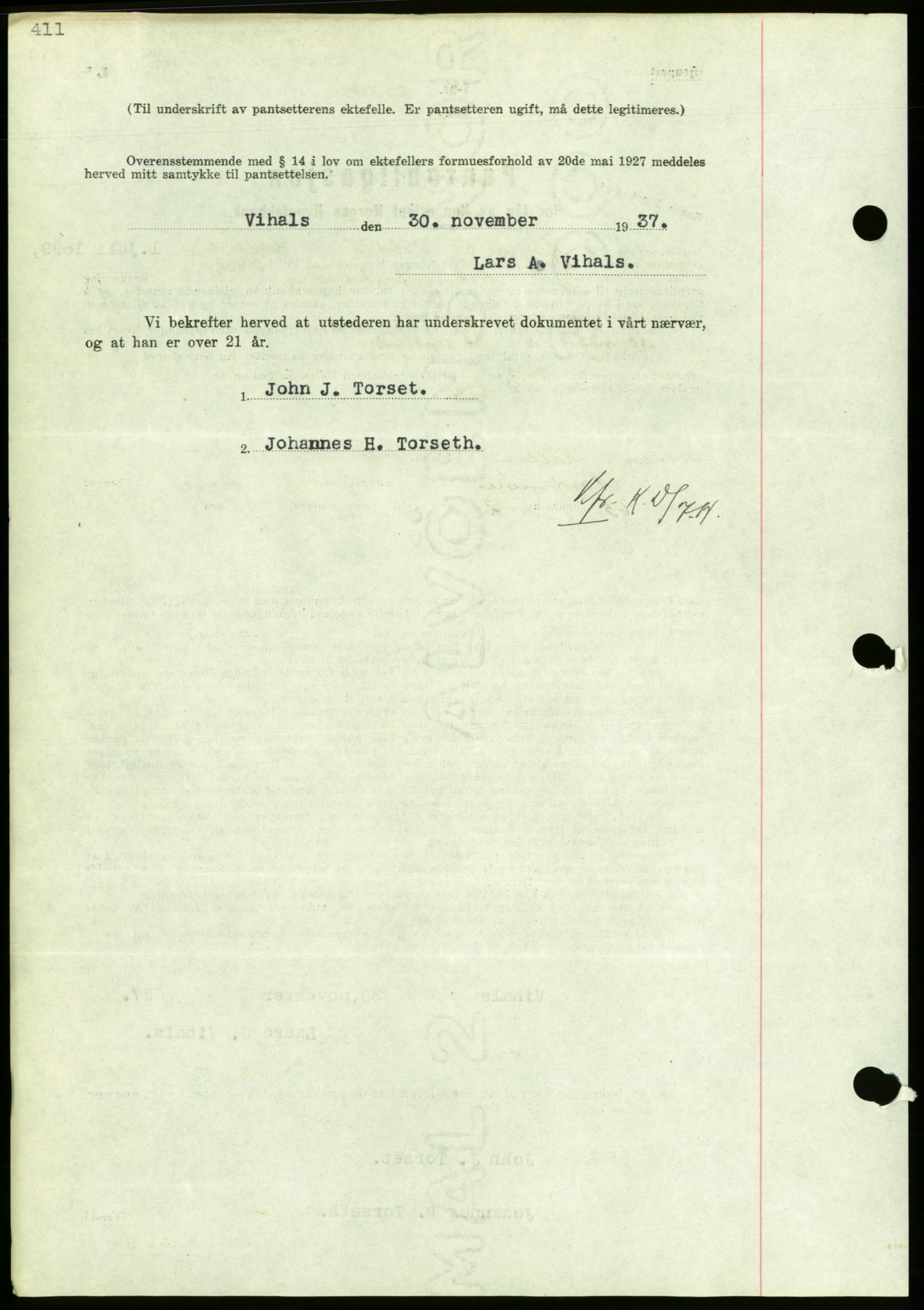 Nordmøre sorenskriveri, AV/SAT-A-4132/1/2/2Ca/L0092: Pantebok nr. B82, 1937-1938, Dagboknr: 2997/1937