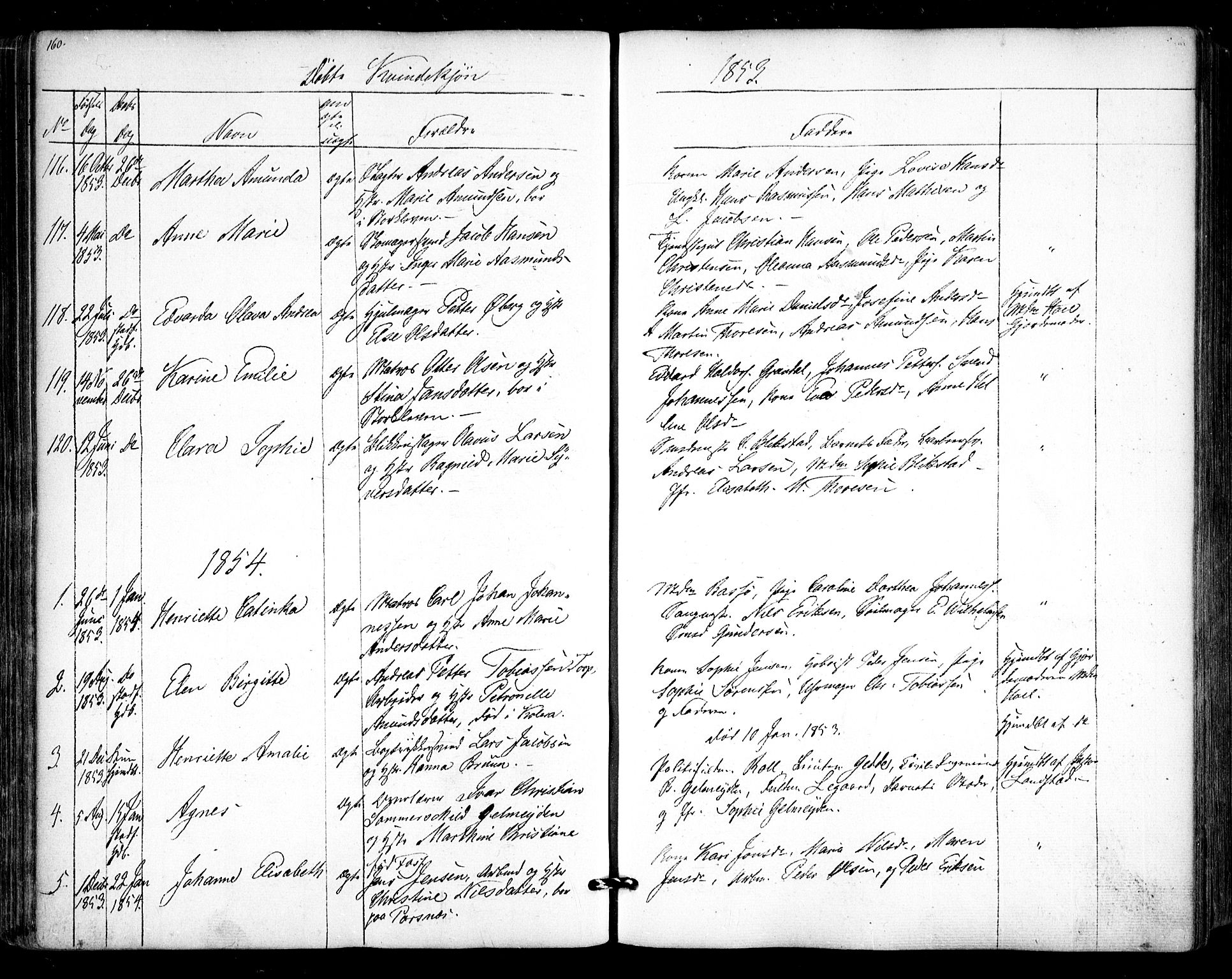 Halden prestekontor Kirkebøker, SAO/A-10909/F/Fa/L0006: Ministerialbok nr. I 6, 1845-1856, s. 160