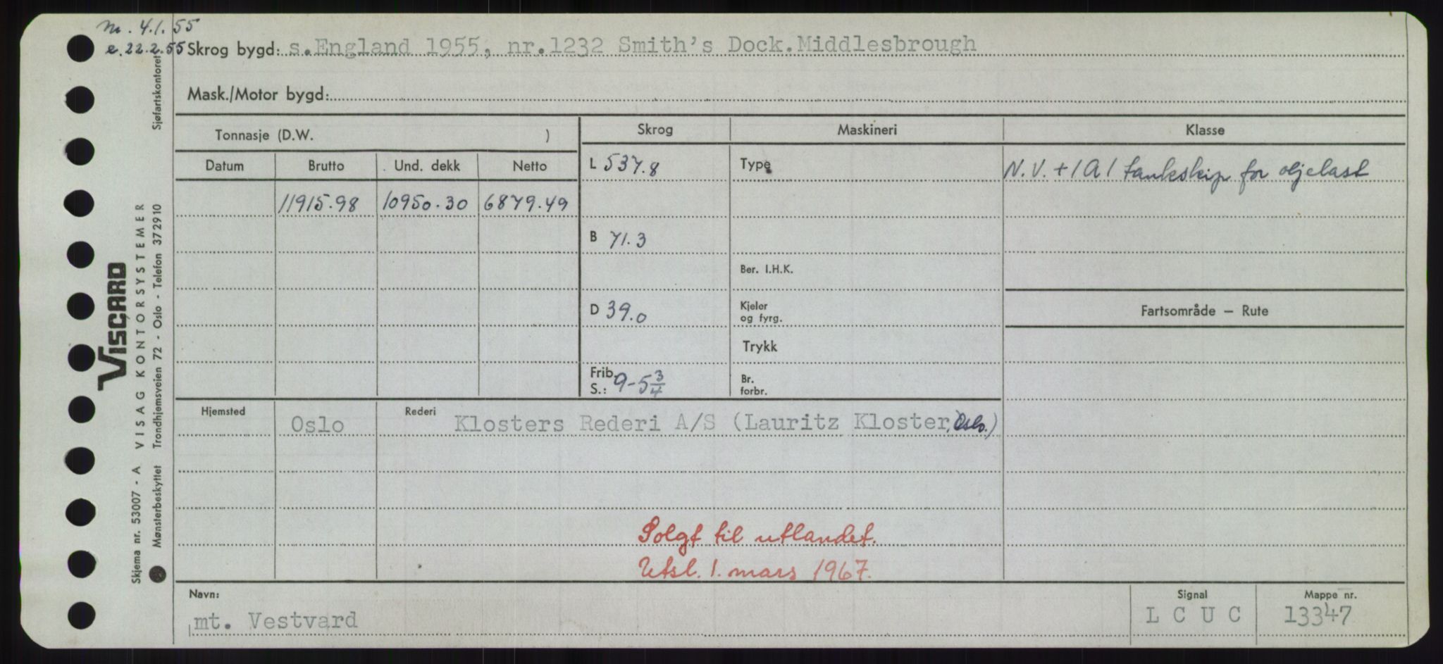 Sjøfartsdirektoratet med forløpere, Skipsmålingen, RA/S-1627/H/Hd/L0040: Fartøy, U-Ve, s. 795