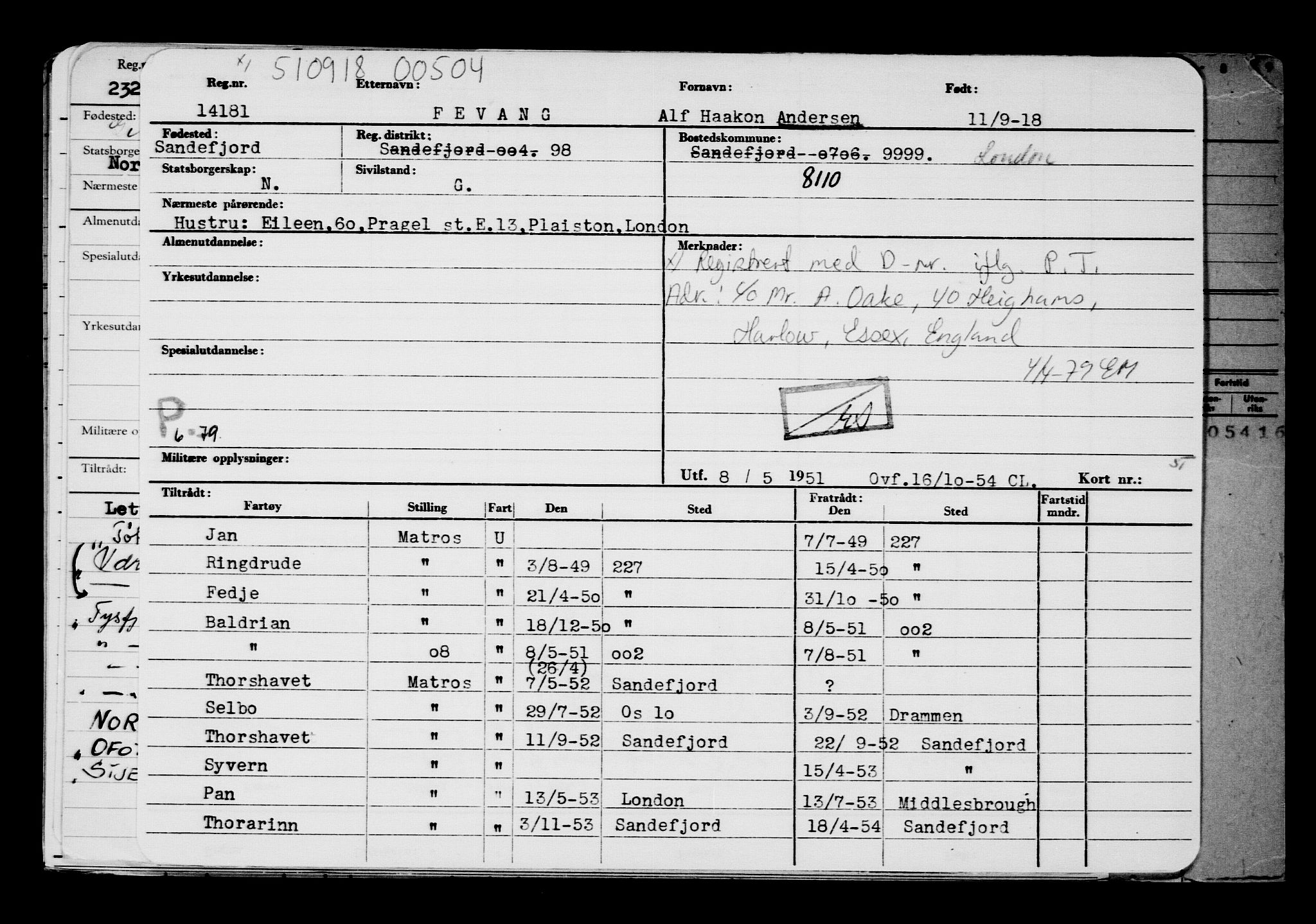 Direktoratet for sjømenn, AV/RA-S-3545/G/Gb/L0162: Hovedkort, 1918, s. 242