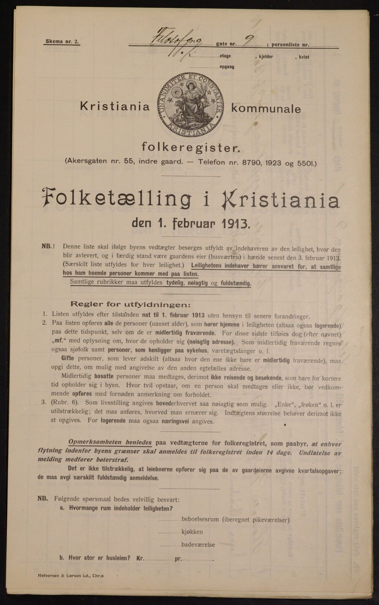 OBA, Kommunal folketelling 1.2.1913 for Kristiania, 1913, s. 24386