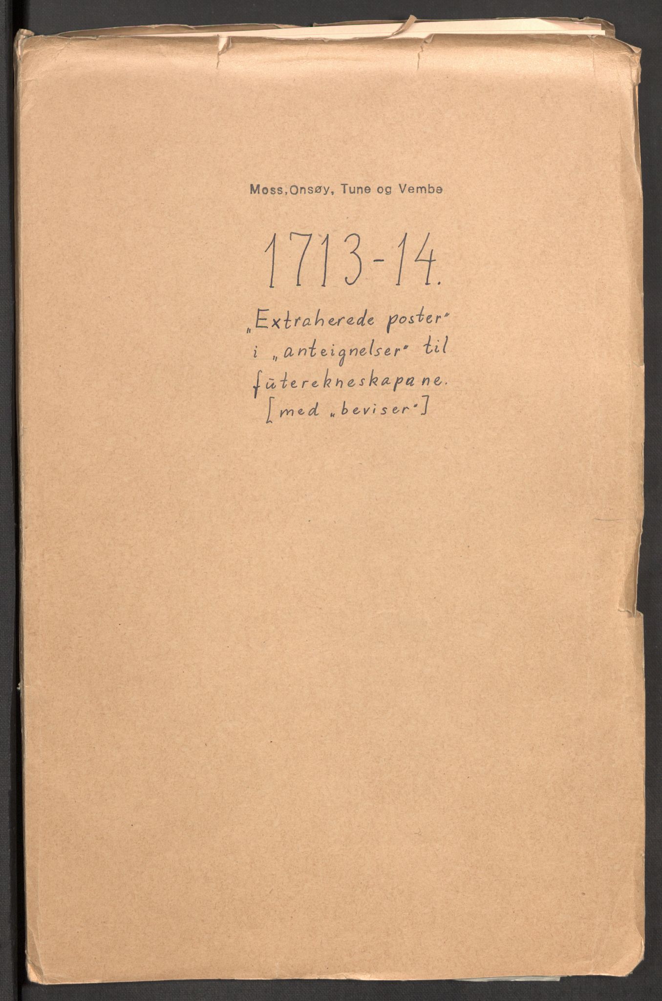 Rentekammeret inntil 1814, Reviderte regnskaper, Fogderegnskap, AV/RA-EA-4092/R04/L0139: Fogderegnskap Moss, Onsøy, Tune, Veme og Åbygge, 1714, s. 352