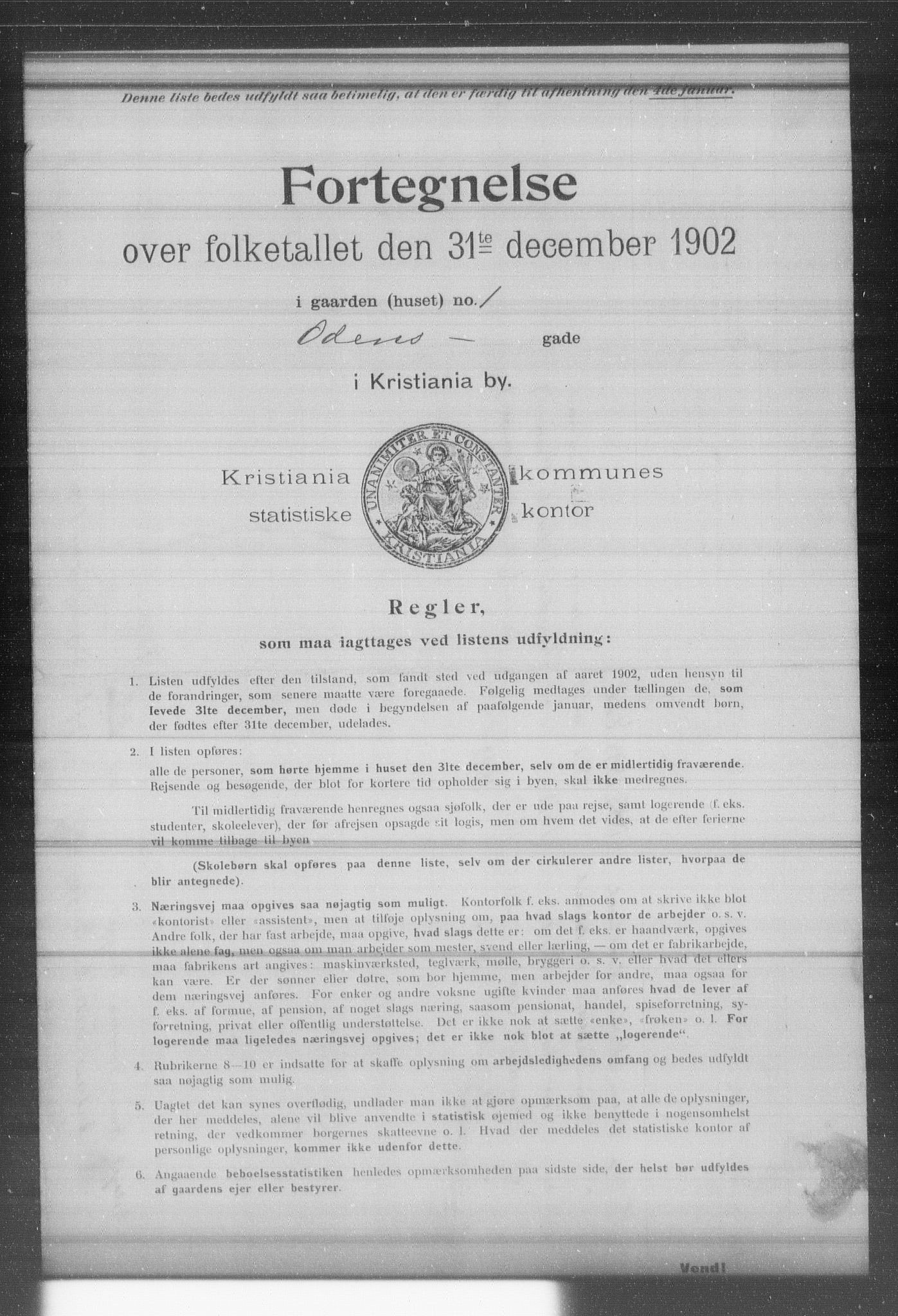 OBA, Kommunal folketelling 31.12.1902 for Kristiania kjøpstad, 1902, s. 14192