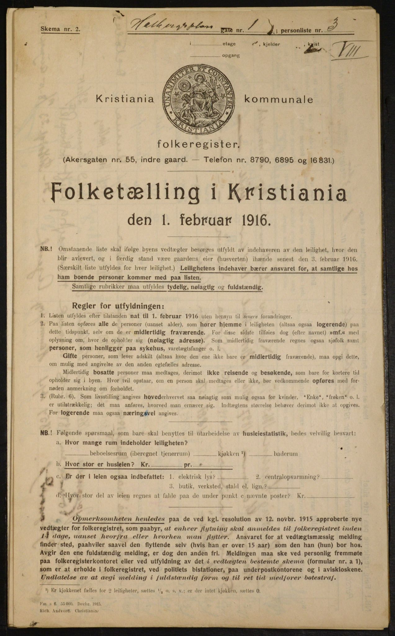 OBA, Kommunal folketelling 1.2.1916 for Kristiania, 1916, s. 41193