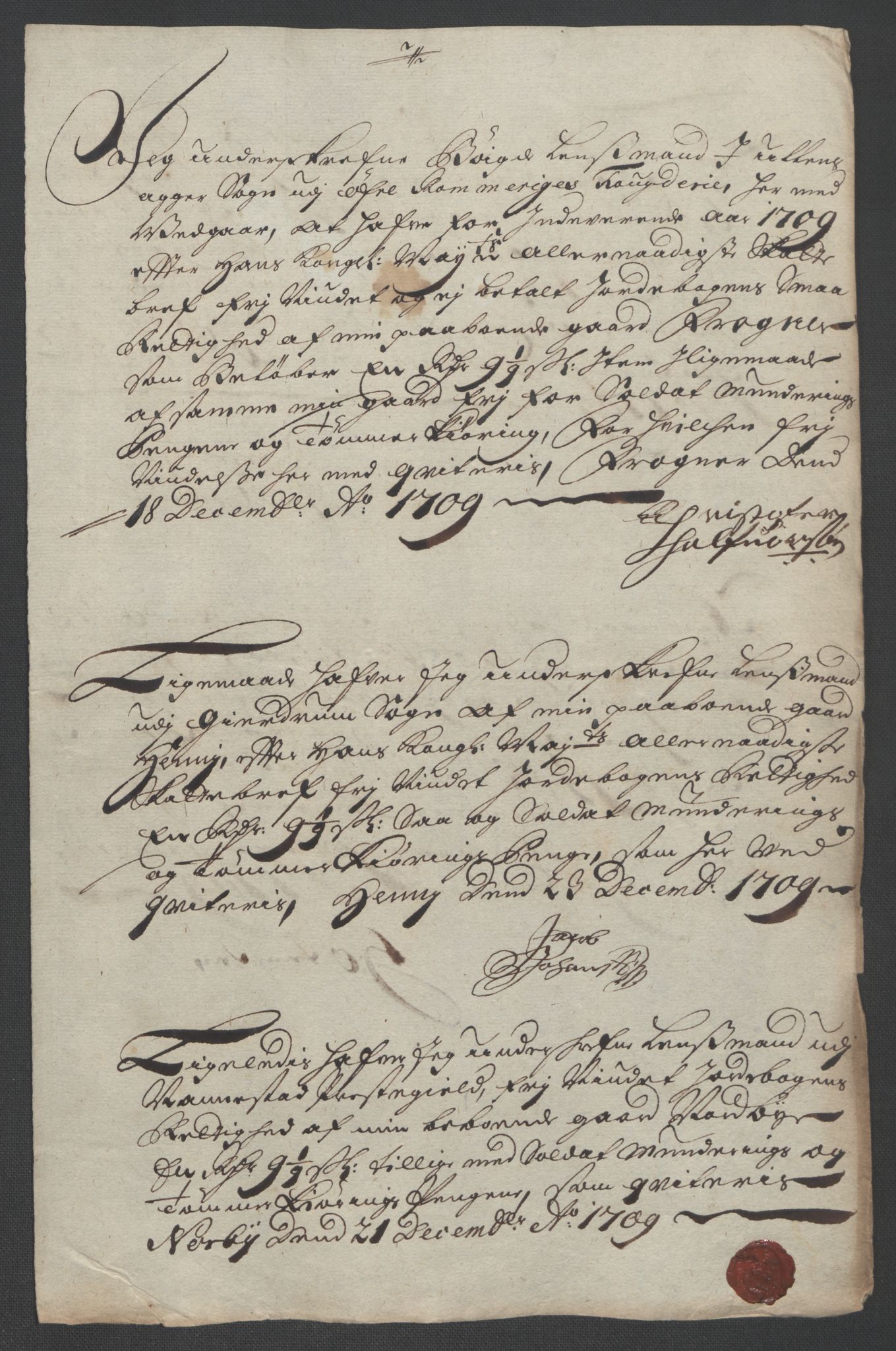 Rentekammeret inntil 1814, Reviderte regnskaper, Fogderegnskap, RA/EA-4092/R12/L0719: Fogderegnskap Øvre Romerike, 1708-1709, s. 378