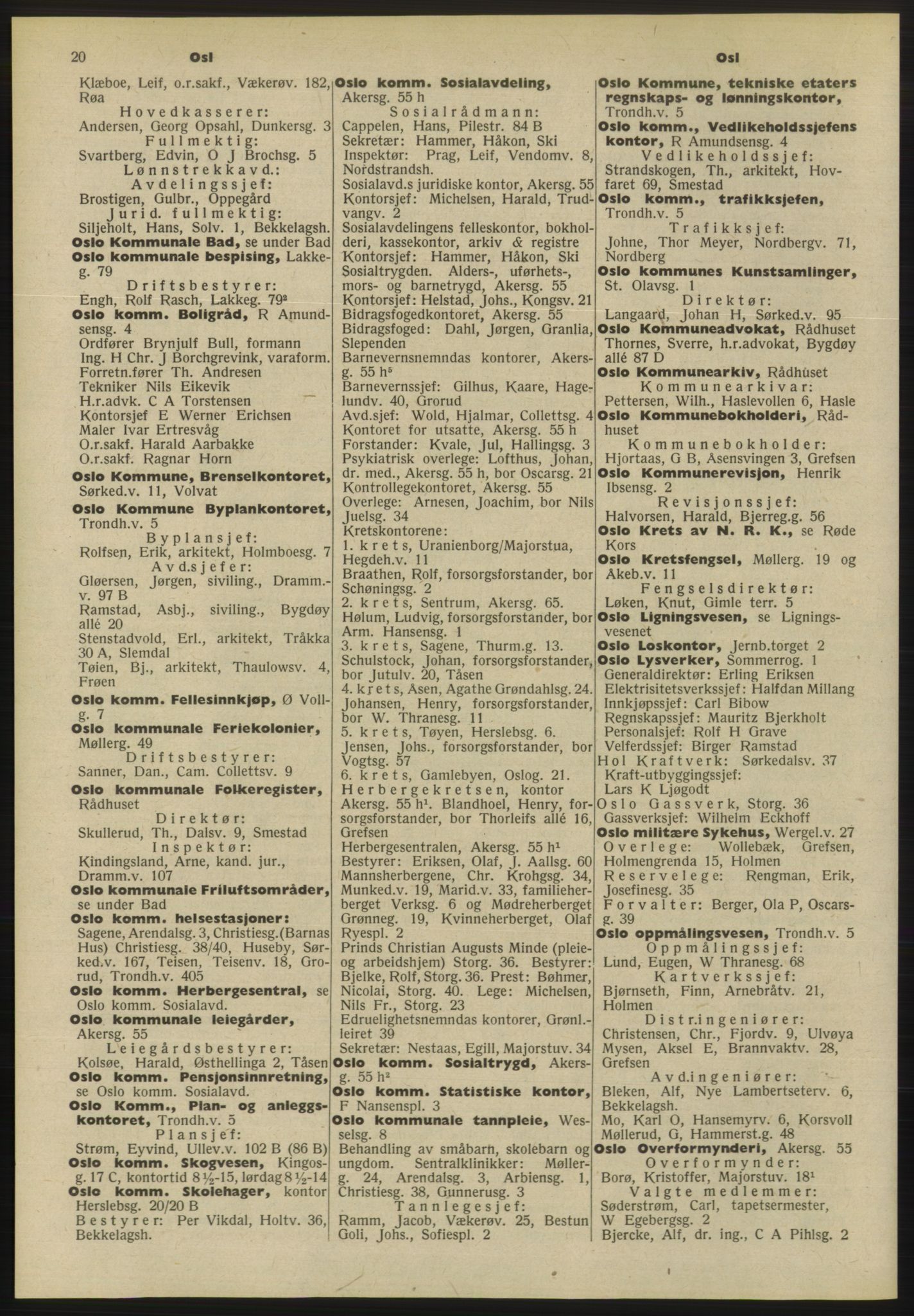 Kristiania/Oslo adressebok, PUBL/-, 1955, s. 20
