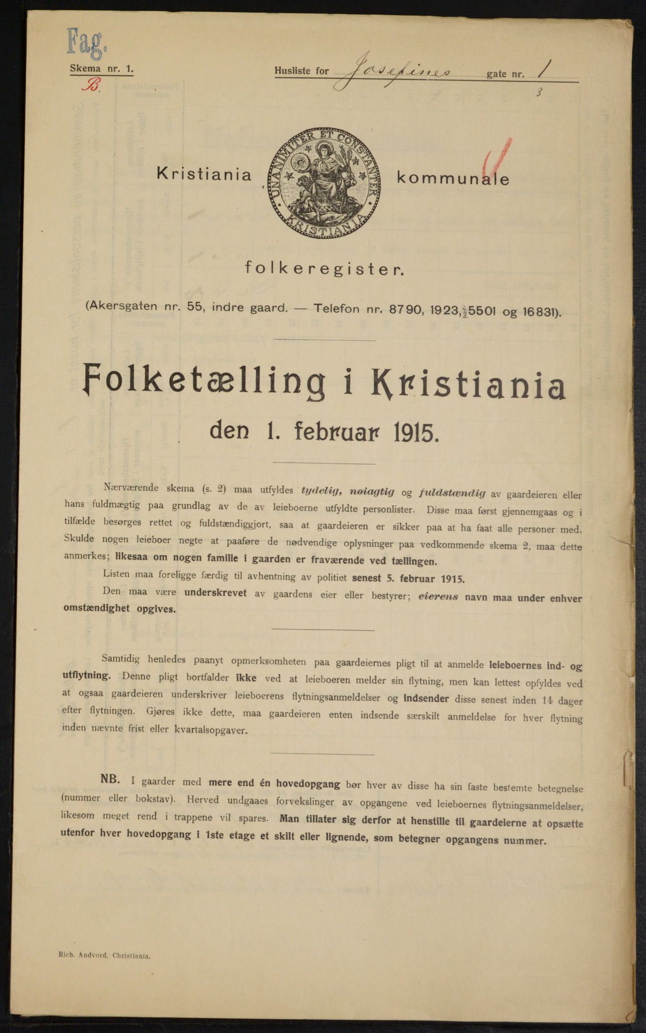 OBA, Kommunal folketelling 1.2.1915 for Kristiania, 1915, s. 46863