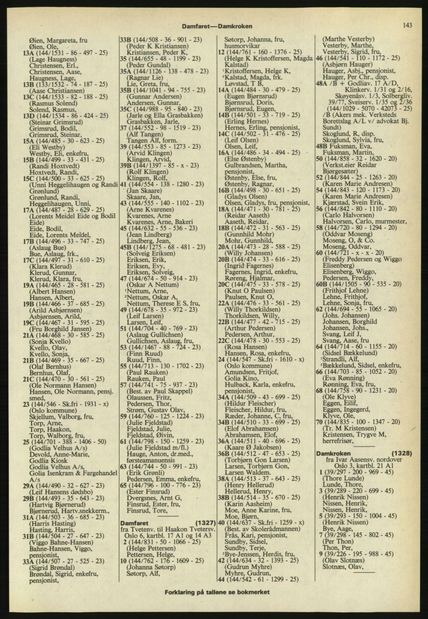 Kristiania/Oslo adressebok, PUBL/-, 1974-1975, s. 143