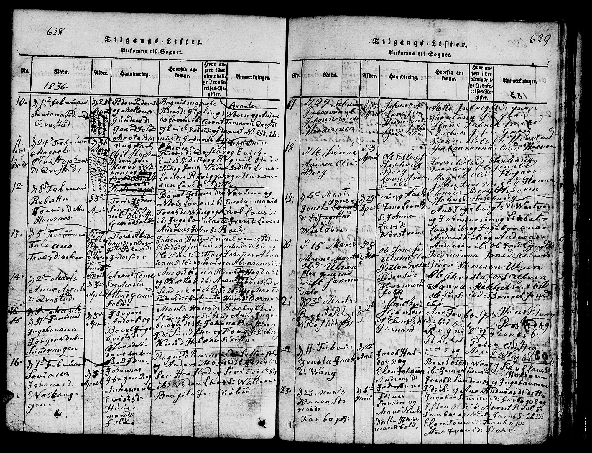 Ministerialprotokoller, klokkerbøker og fødselsregistre - Nord-Trøndelag, SAT/A-1458/730/L0298: Klokkerbok nr. 730C01, 1816-1849, s. 628-629