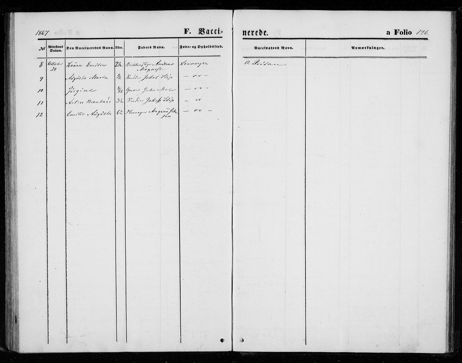 Ministerialprotokoller, klokkerbøker og fødselsregistre - Nord-Trøndelag, AV/SAT-A-1458/720/L0186: Ministerialbok nr. 720A03, 1864-1874, s. 126