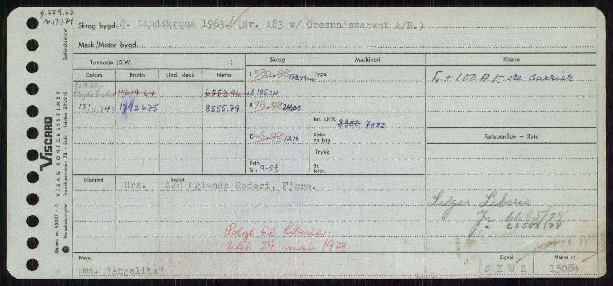 Sjøfartsdirektoratet med forløpere, Skipsmålingen, RA/S-1627/H/Hd/L0001: Fartøy, A-Anv, s. 615