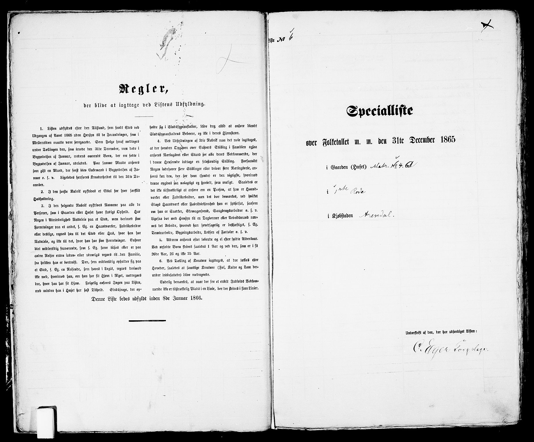 RA, Folketelling 1865 for 0903P Arendal prestegjeld, 1865, s. 17