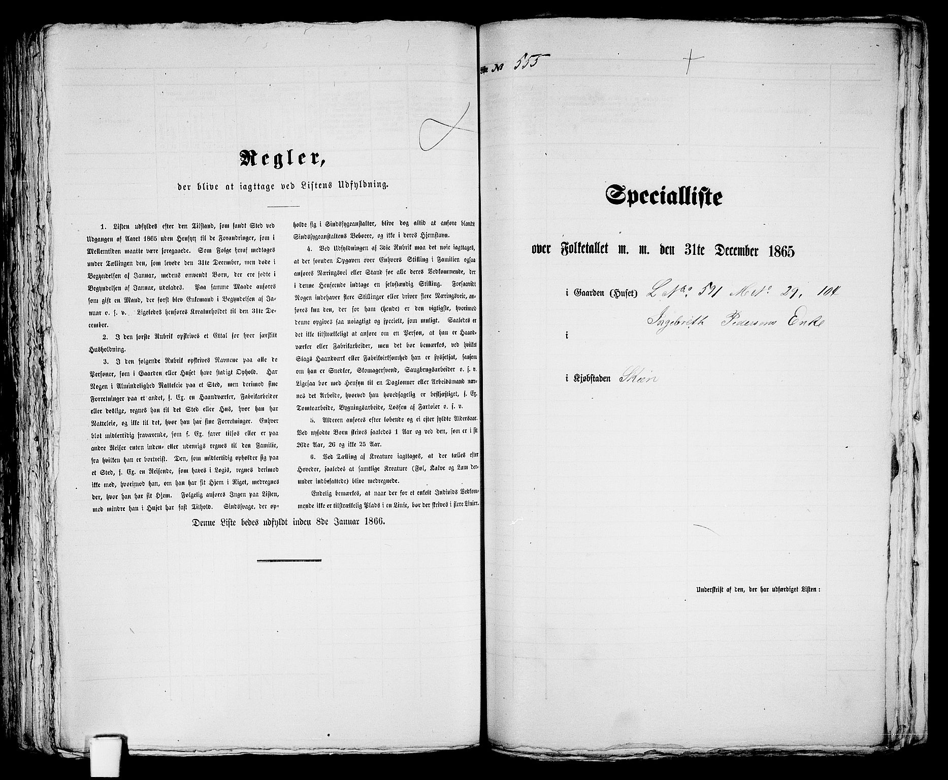 RA, Folketelling 1865 for 0806P Skien prestegjeld, 1865, s. 1138