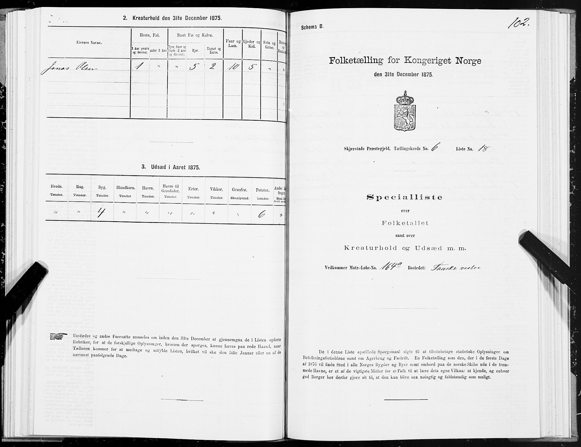 SAT, Folketelling 1875 for 1842P Skjerstad prestegjeld, 1875, s. 3102