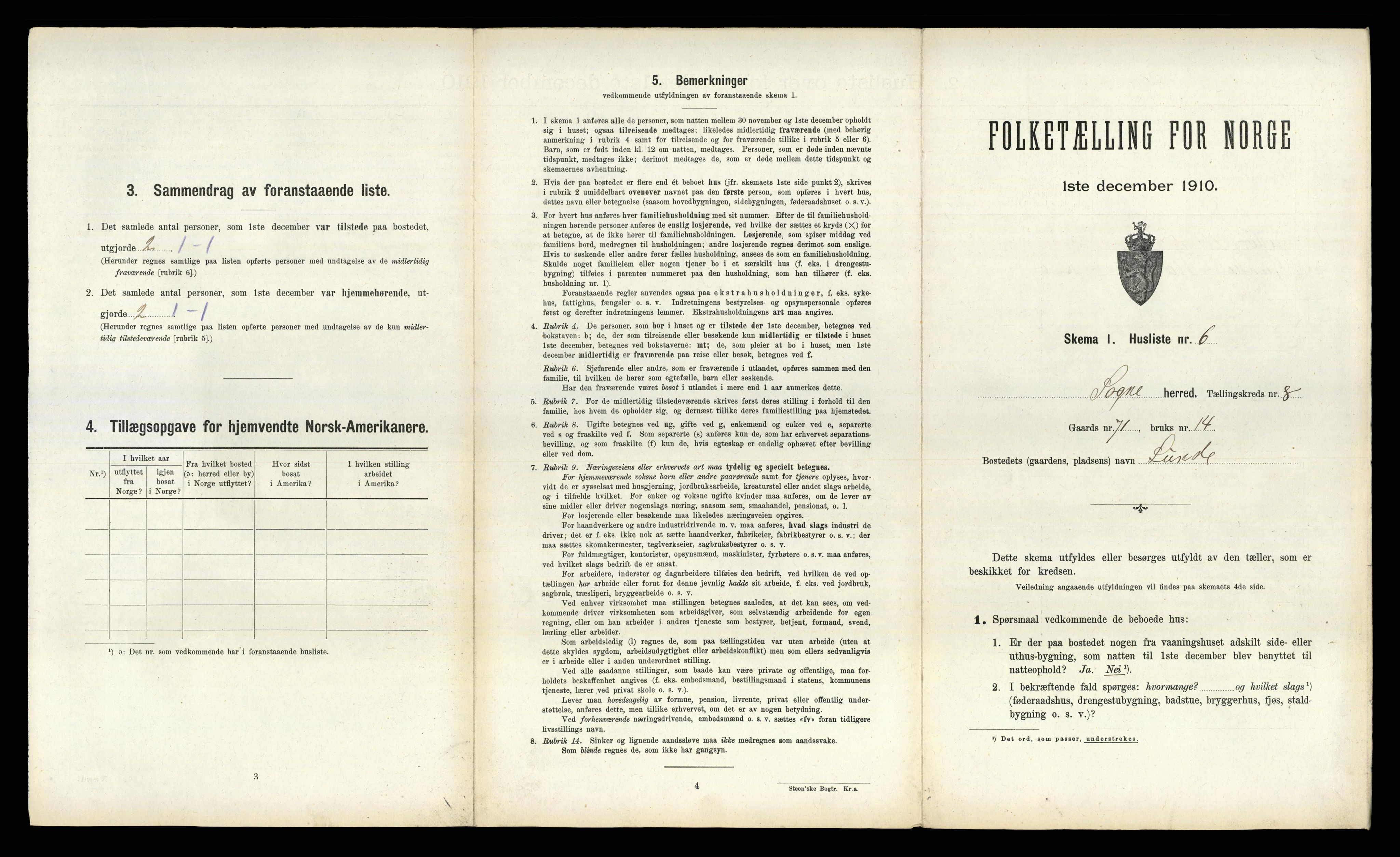 RA, Folketelling 1910 for 1018 Søgne herred, 1910, s. 662