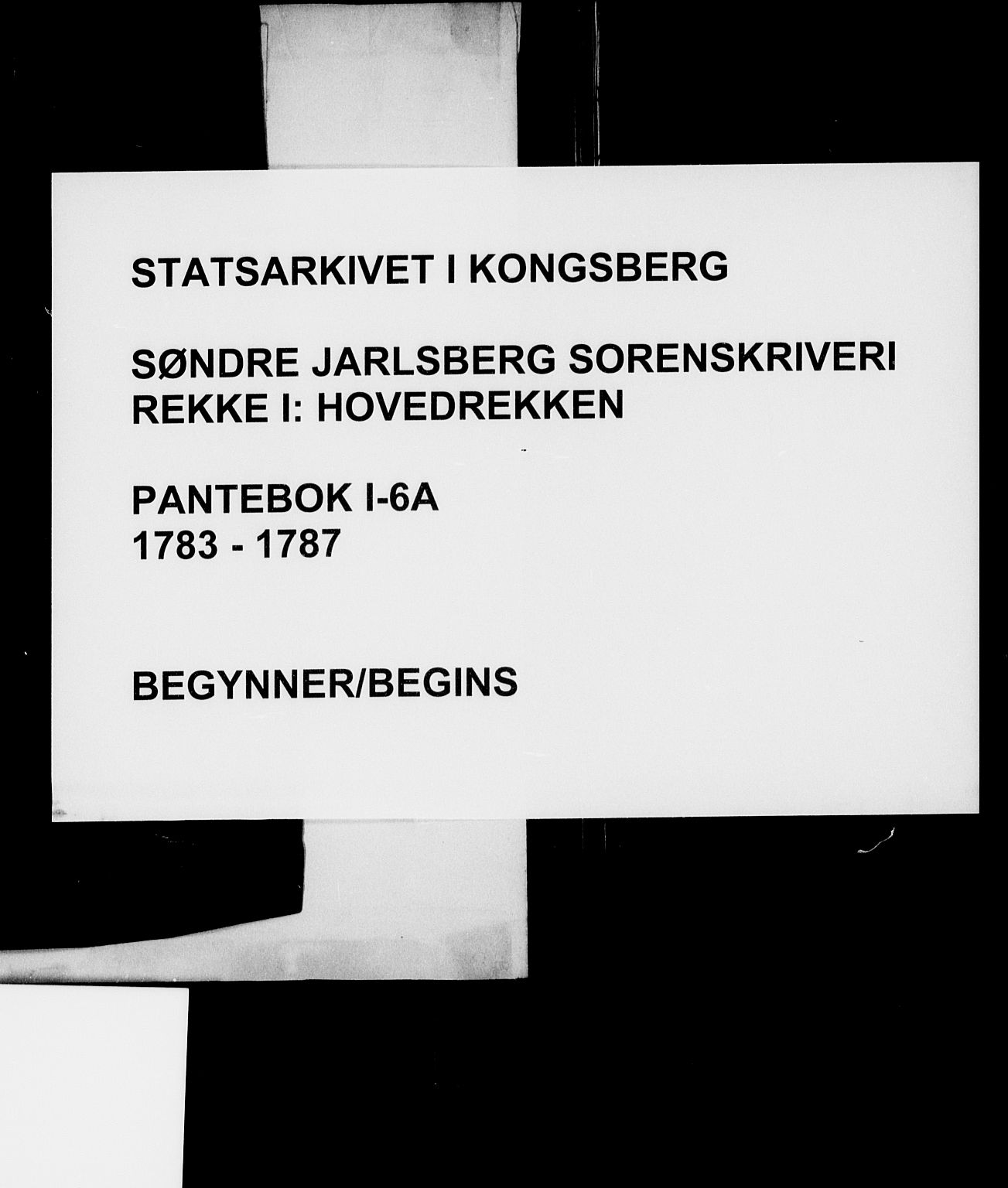 Søndre Jarlsberg sorenskriveri, AV/SAKO-A-129/G/Ga/Gaa/L0006A: Pantebok nr. I 6a, 1783-1787