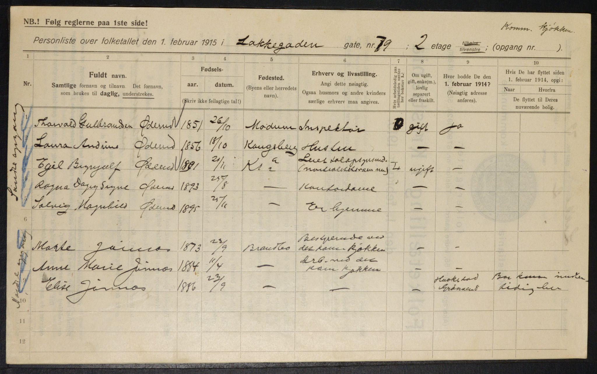 OBA, Kommunal folketelling 1.2.1915 for Kristiania, 1915, s. 55774