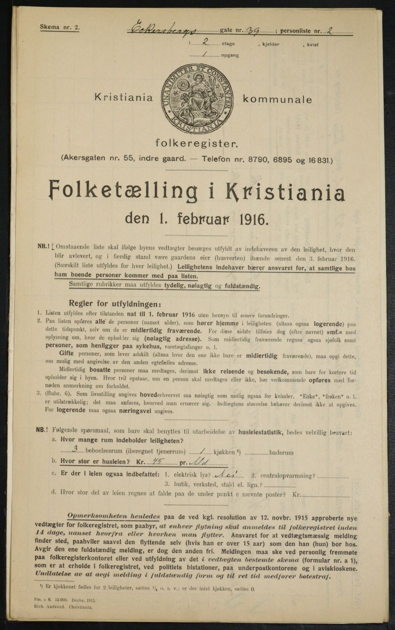 OBA, Kommunal folketelling 1.2.1916 for Kristiania, 1916, s. 18778