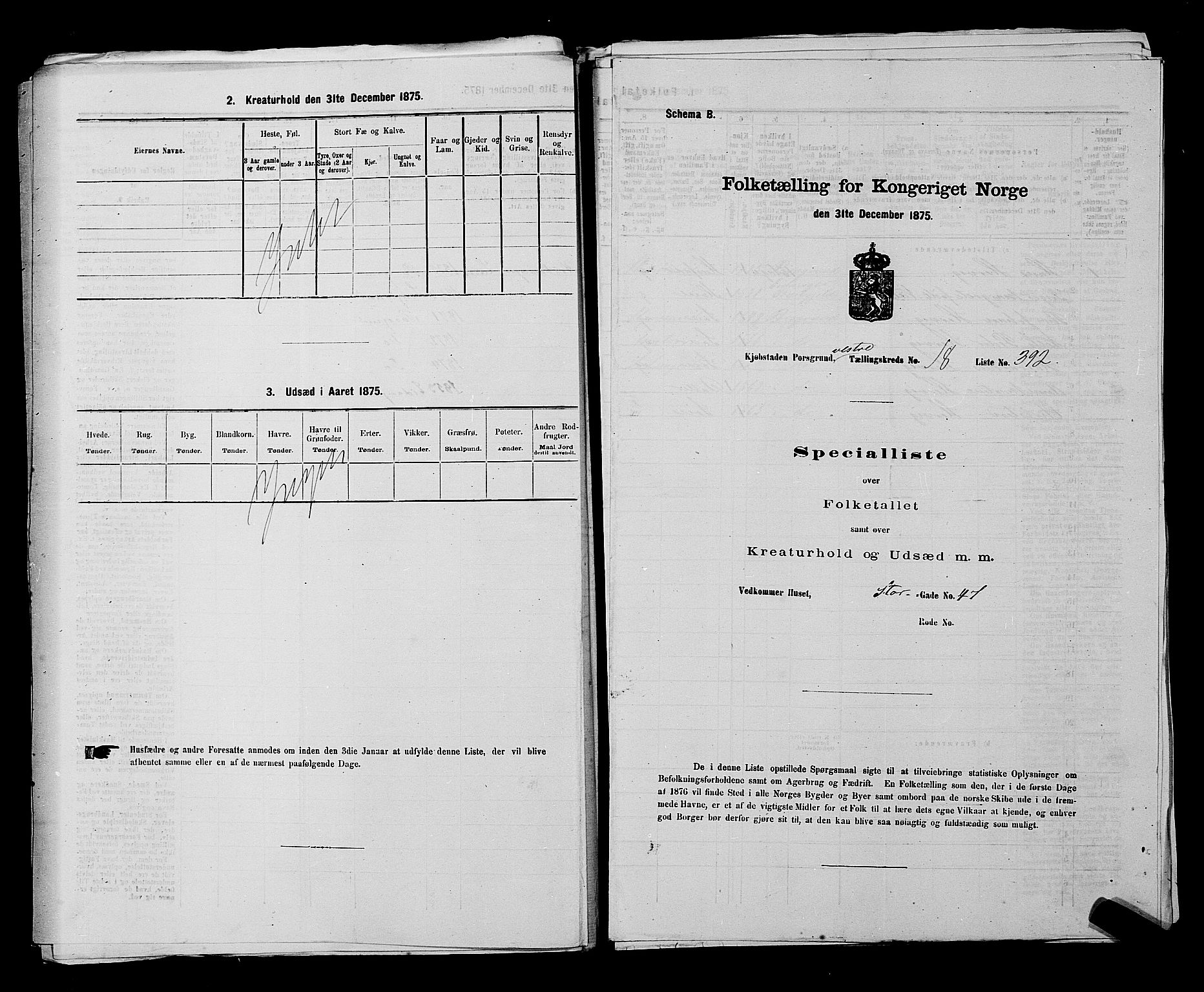 SAKO, Folketelling 1875 for 0805P Porsgrunn prestegjeld, 1875, s. 883
