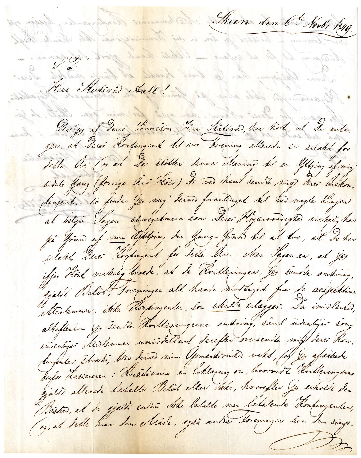 Diderik Maria Aalls brevsamling, NF/Ark-1023/F/L0002: D.M. Aalls brevsamling. B - C, 1799-1889, s. 233