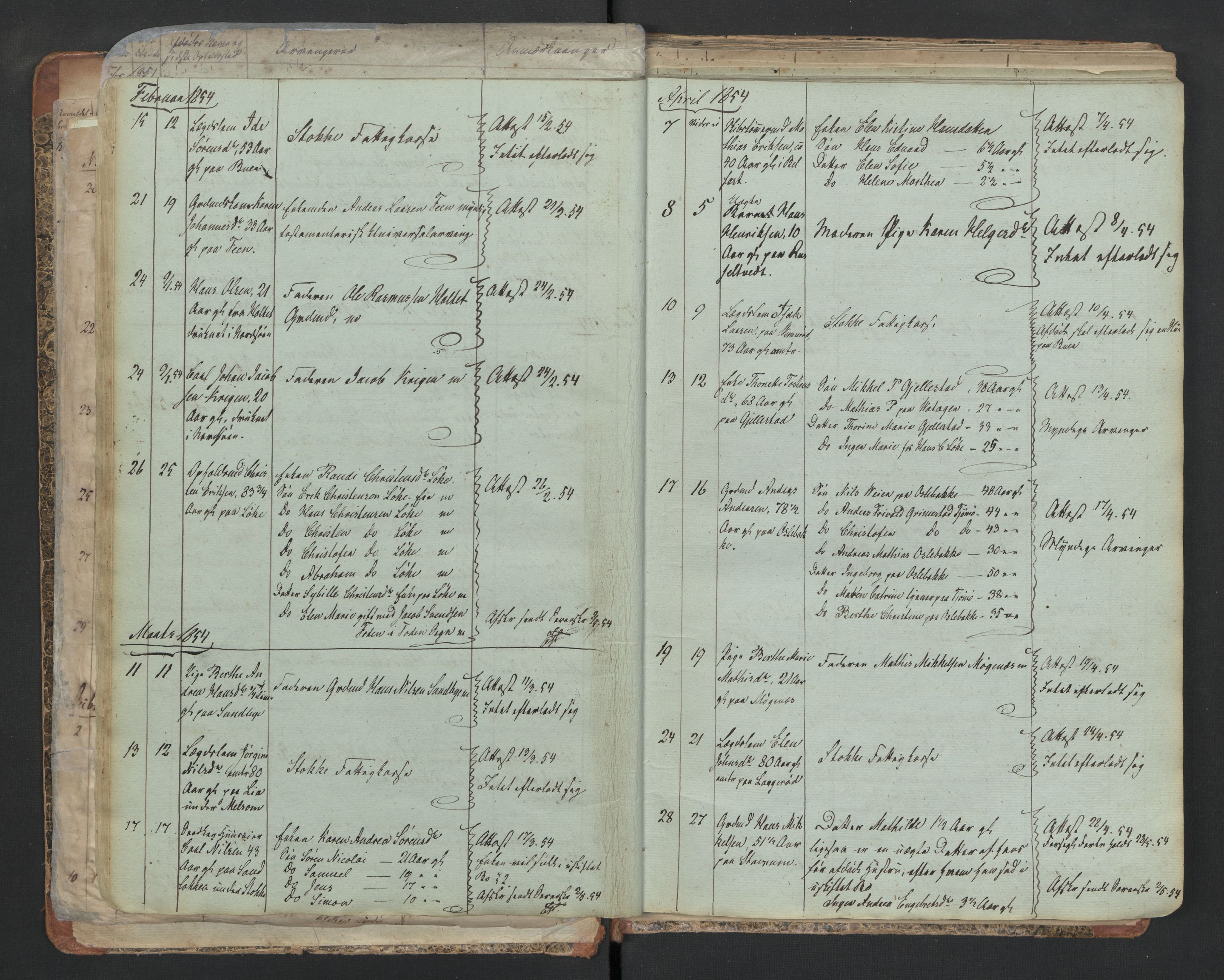 Stokke lensmannskontor, AV/SAKO-A-550/H/Hb/L0001: Dødsfallsprotokoller, 1845-1875