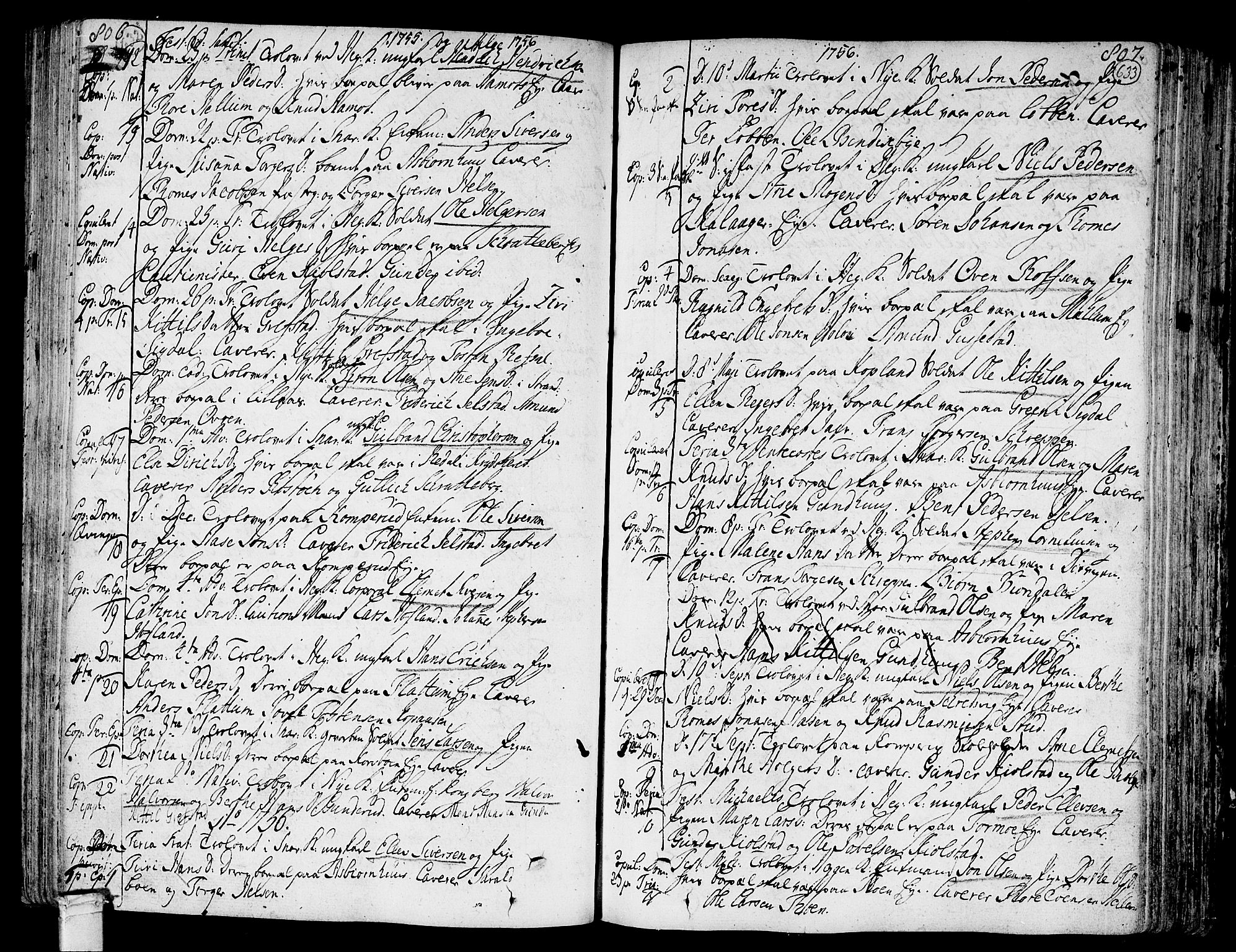 Modum kirkebøker, AV/SAKO-A-234/F/Fa/L0002: Ministerialbok nr. 2, 1741-1782, s. 632-633