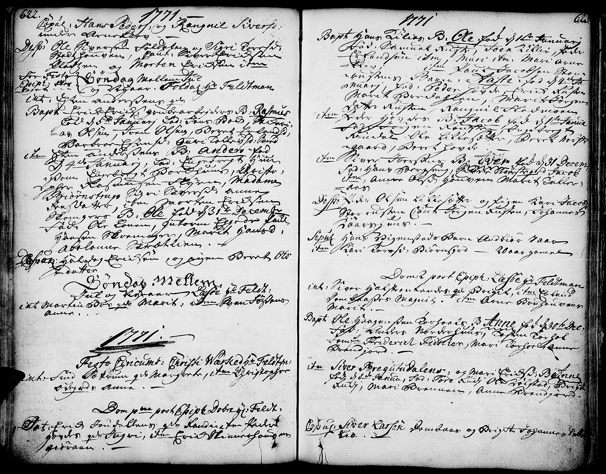Lesja prestekontor, AV/SAH-PREST-068/H/Ha/Haa/L0002: Ministerialbok nr. 2, 1732-1776, s. 622-623