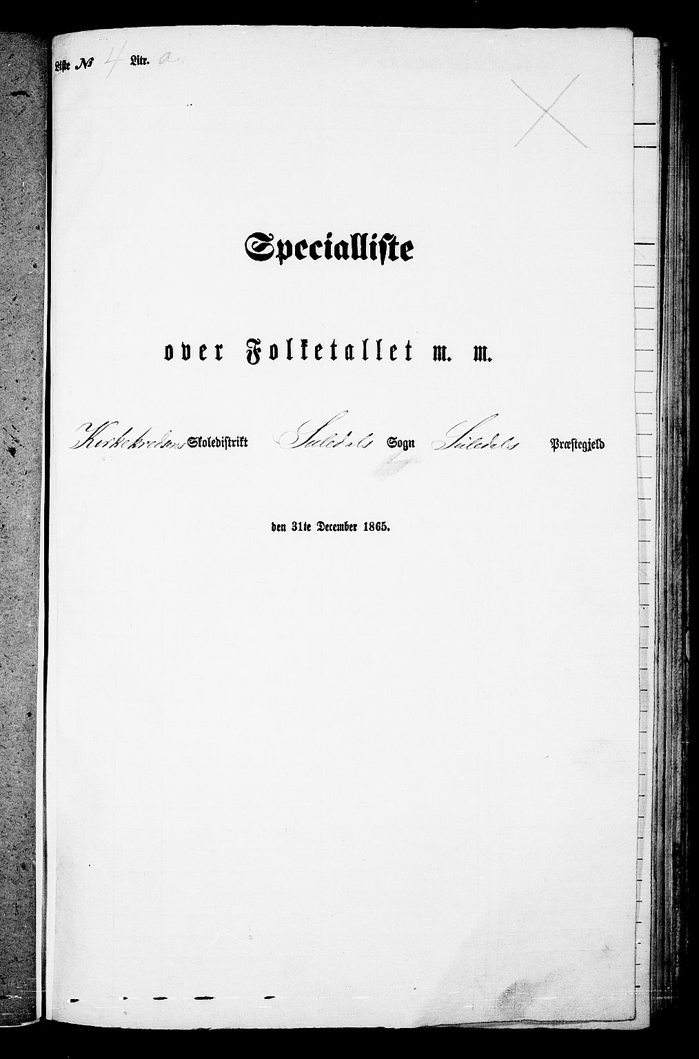 RA, Folketelling 1865 for 1134P Suldal prestegjeld, 1865, s. 44