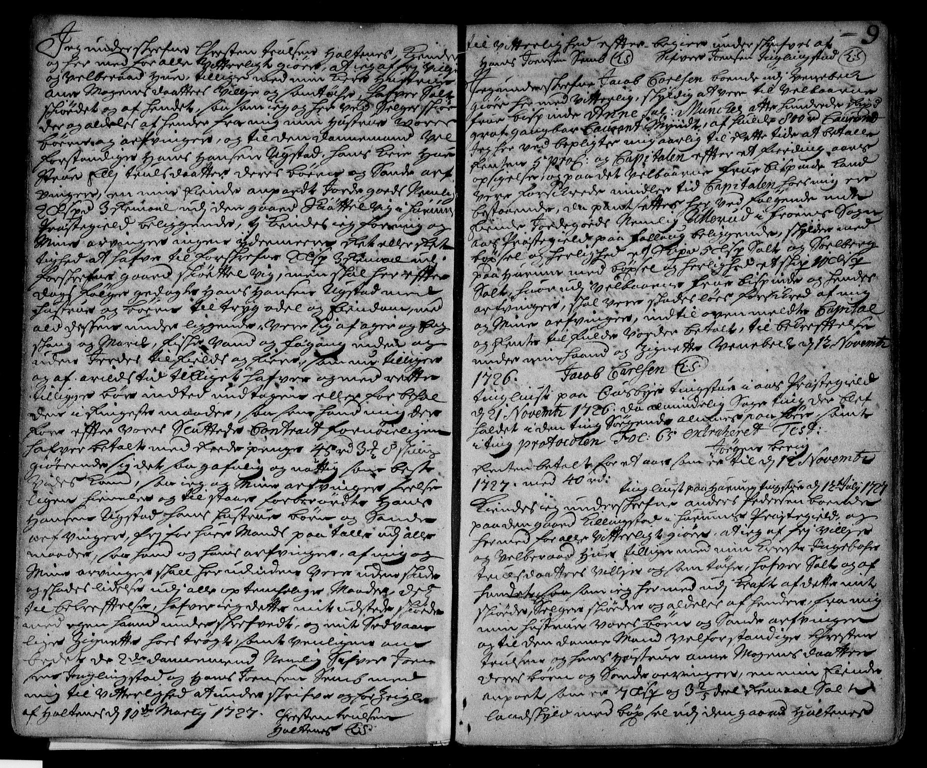 Lier, Røyken og Hurum sorenskriveri, AV/SAKO-A-89/G/Ga/Gaa/L0002: Pantebok nr. II, 1725-1755, s. 9