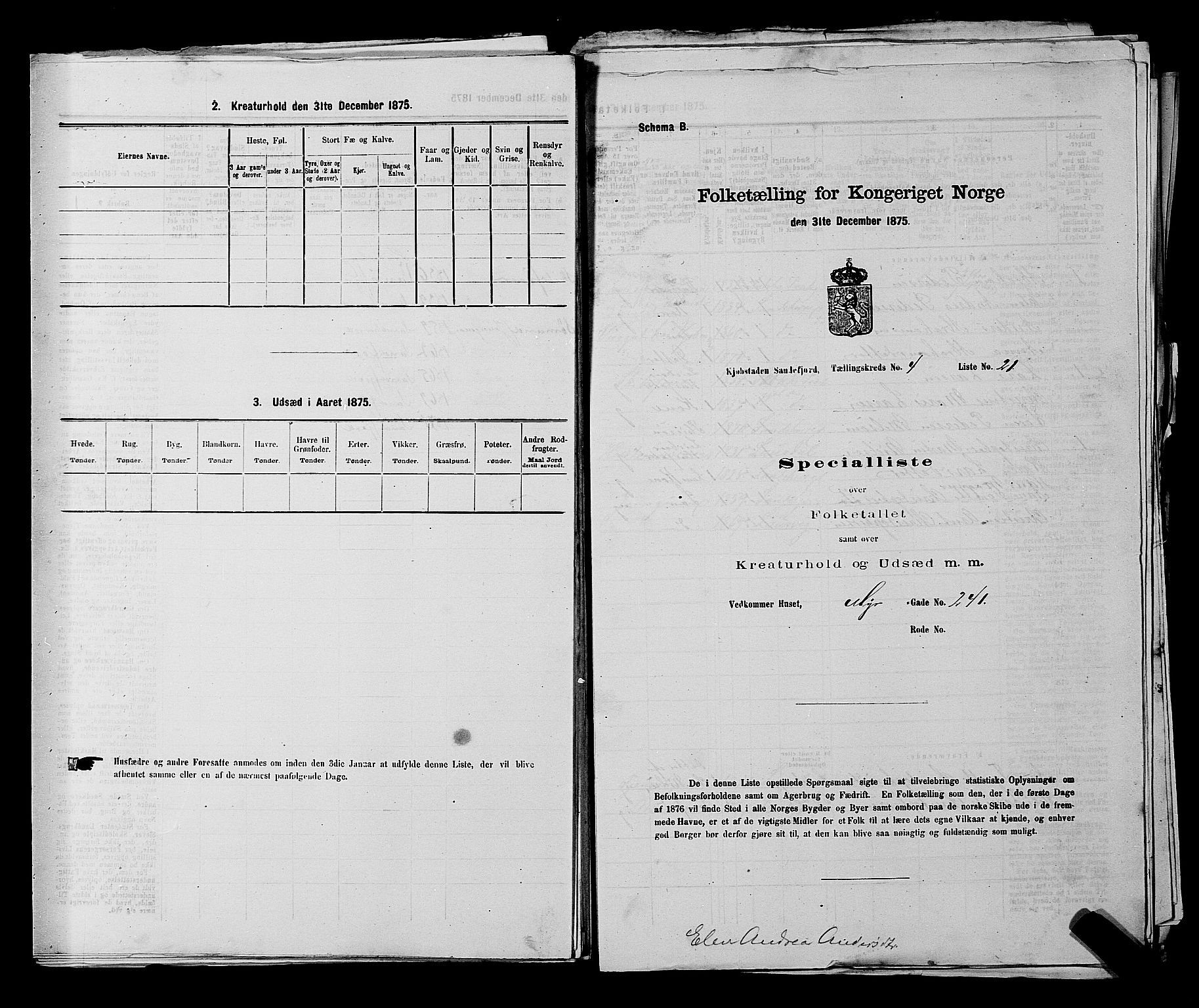 SAKO, Folketelling 1875 for 0706B Sandeherred prestegjeld, Sandefjord kjøpstad, 1875, s. 553