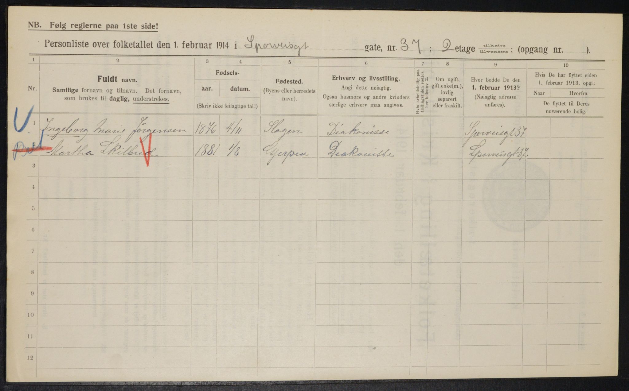 OBA, Kommunal folketelling 1.2.1914 for Kristiania, 1914, s. 100553