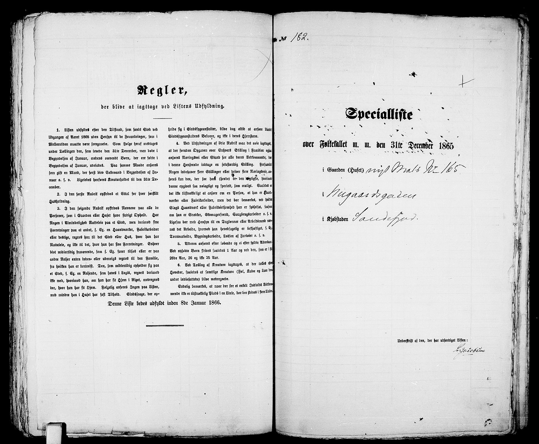 RA, Folketelling 1865 for 0706B Sandeherred prestegjeld, Sandefjord kjøpstad, 1865, s. 373