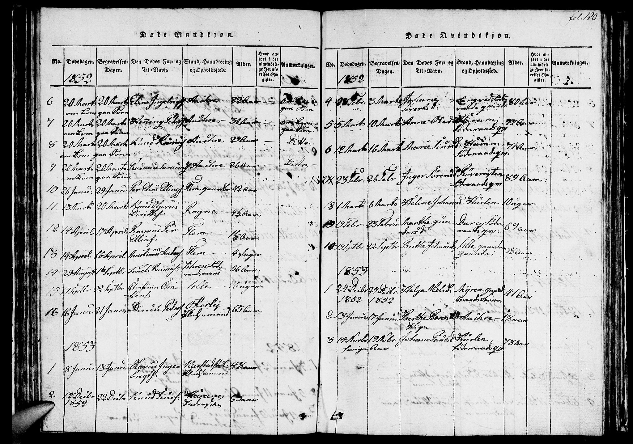 Ministerialprotokoller, klokkerbøker og fødselsregistre - Møre og Romsdal, AV/SAT-A-1454/536/L0506: Klokkerbok nr. 536C01, 1818-1859, s. 120