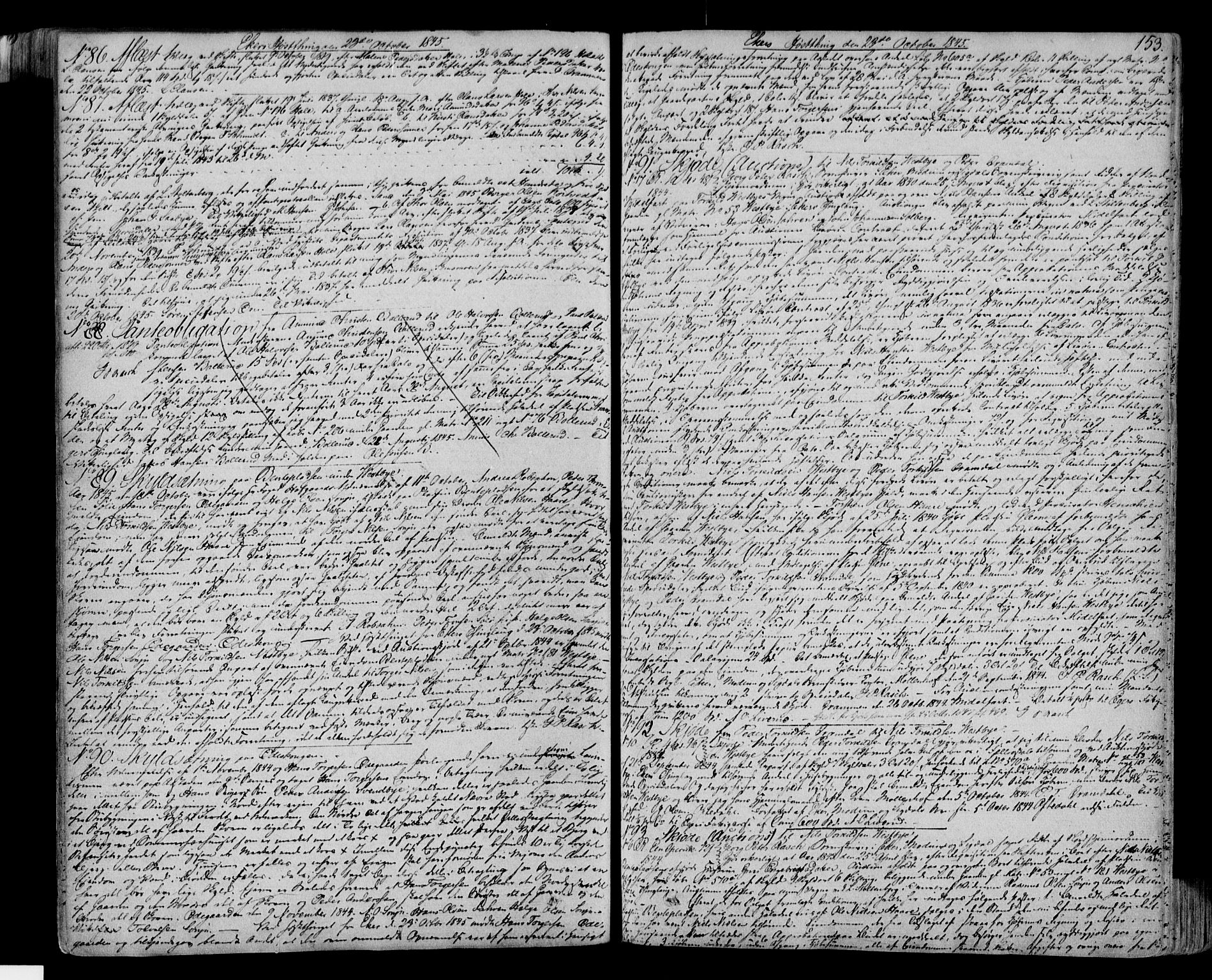 Eiker, Modum og Sigdal sorenskriveri, SAKO/A-123/G/Ga/Gaa/L0012a: Pantebok nr. I 12a, 1844-1848, s. 153