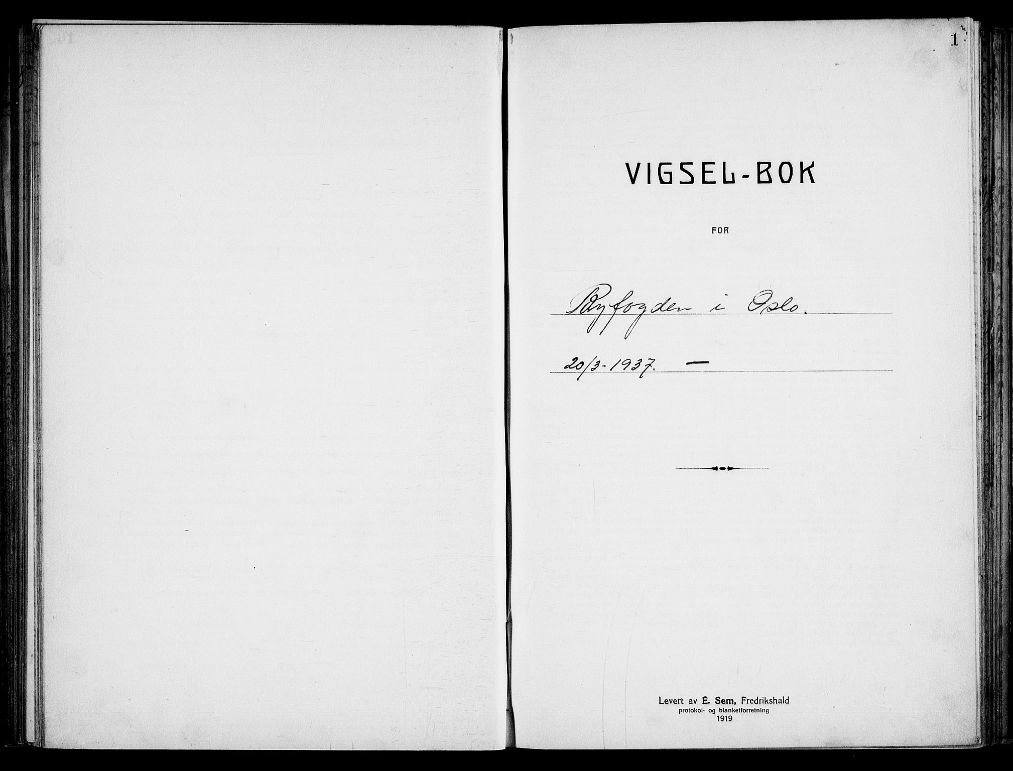 Oslo byfogd avd. I, SAO/A-10220/L/Lb/Lbb/L0027: Notarialprotokoll, rekke II: Vigsler, 1936-1937, s. 1a