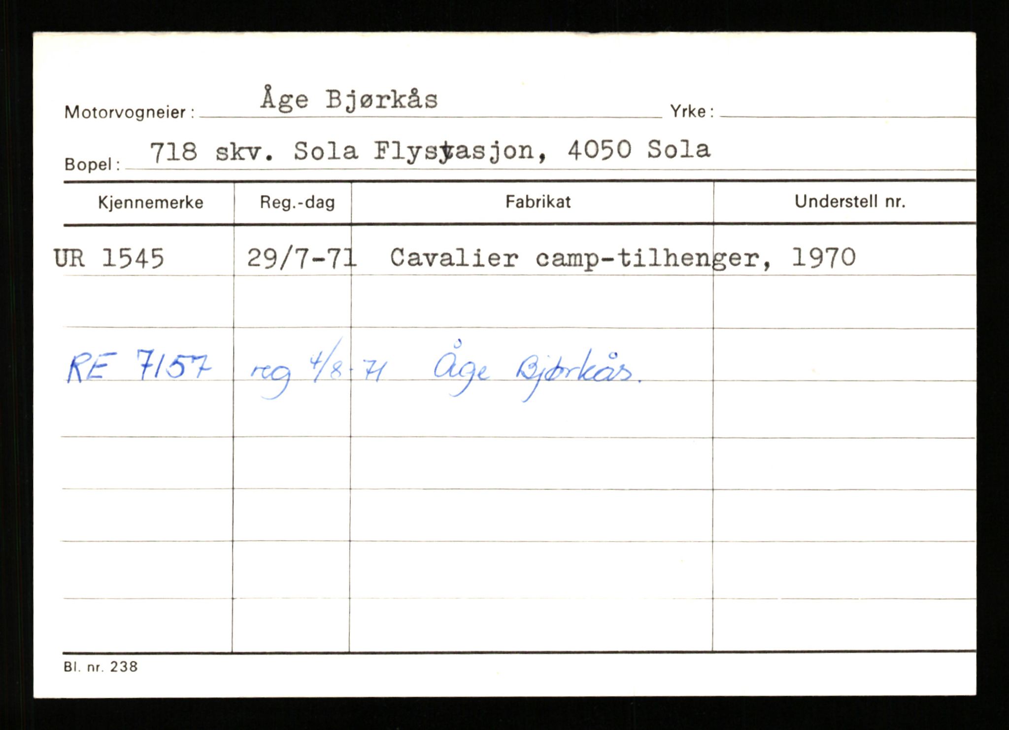 Stavanger trafikkstasjon, AV/SAST-A-101942/0/G/L0001: Registreringsnummer: 0 - 5782, 1930-1971, s. 1033