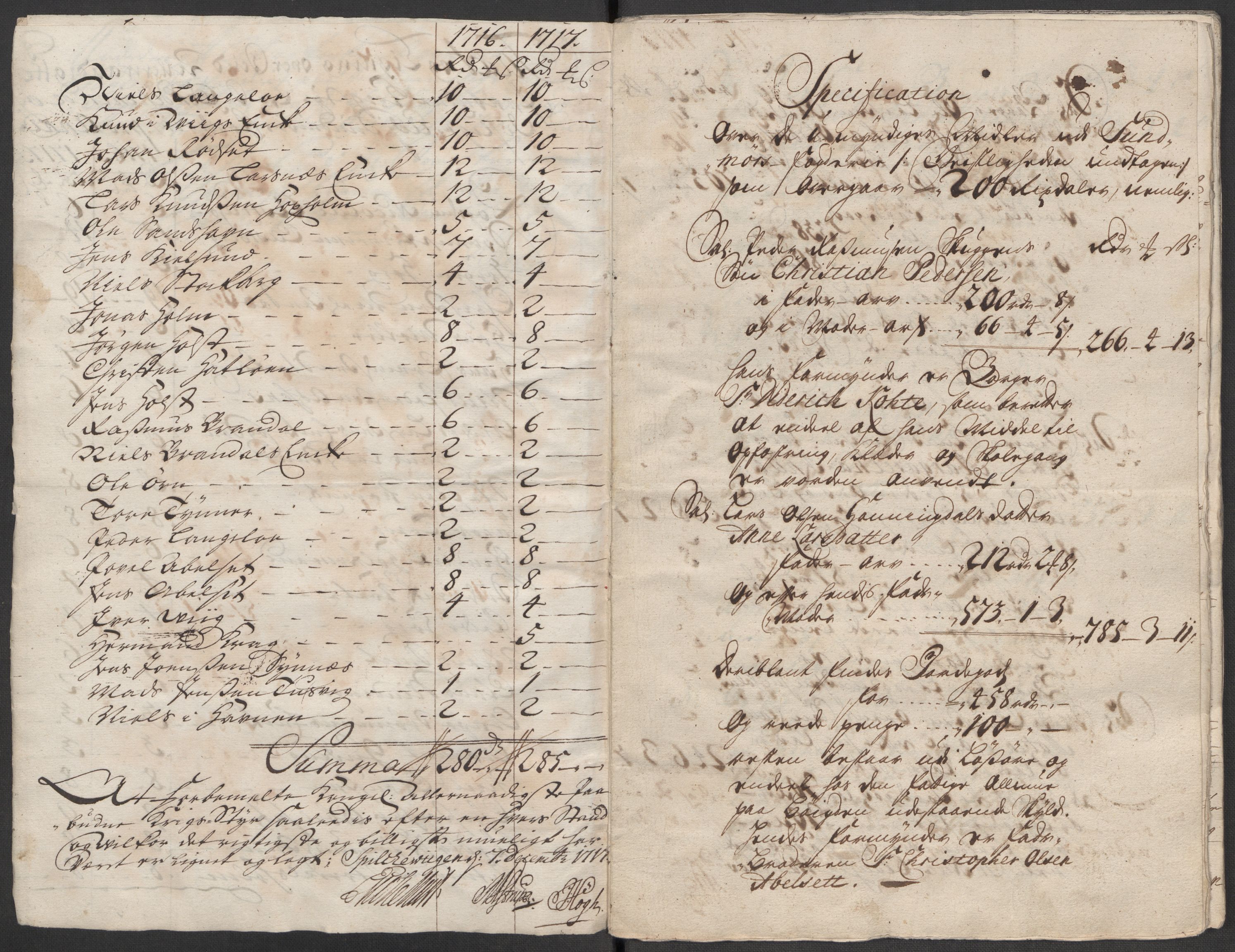 Rentekammeret inntil 1814, Reviderte regnskaper, Fogderegnskap, RA/EA-4092/R54/L3569: Fogderegnskap Sunnmøre, 1717, s. 78