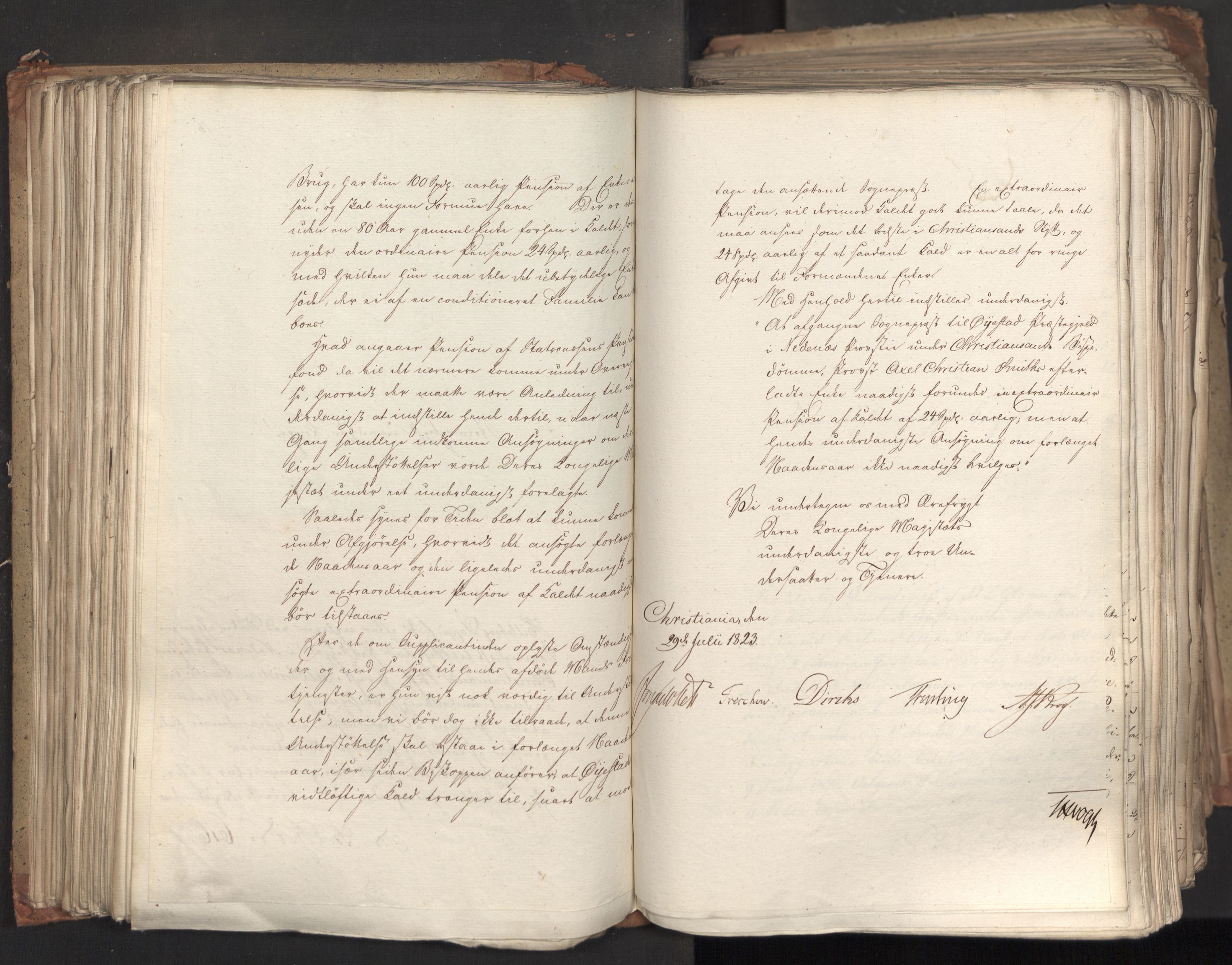 Statsrådsavdelingen i Stockholm, AV/RA-S-1003/D/Da/L0035: Regjeringsinnstillinger nr. 541-840, 1823, s. 181