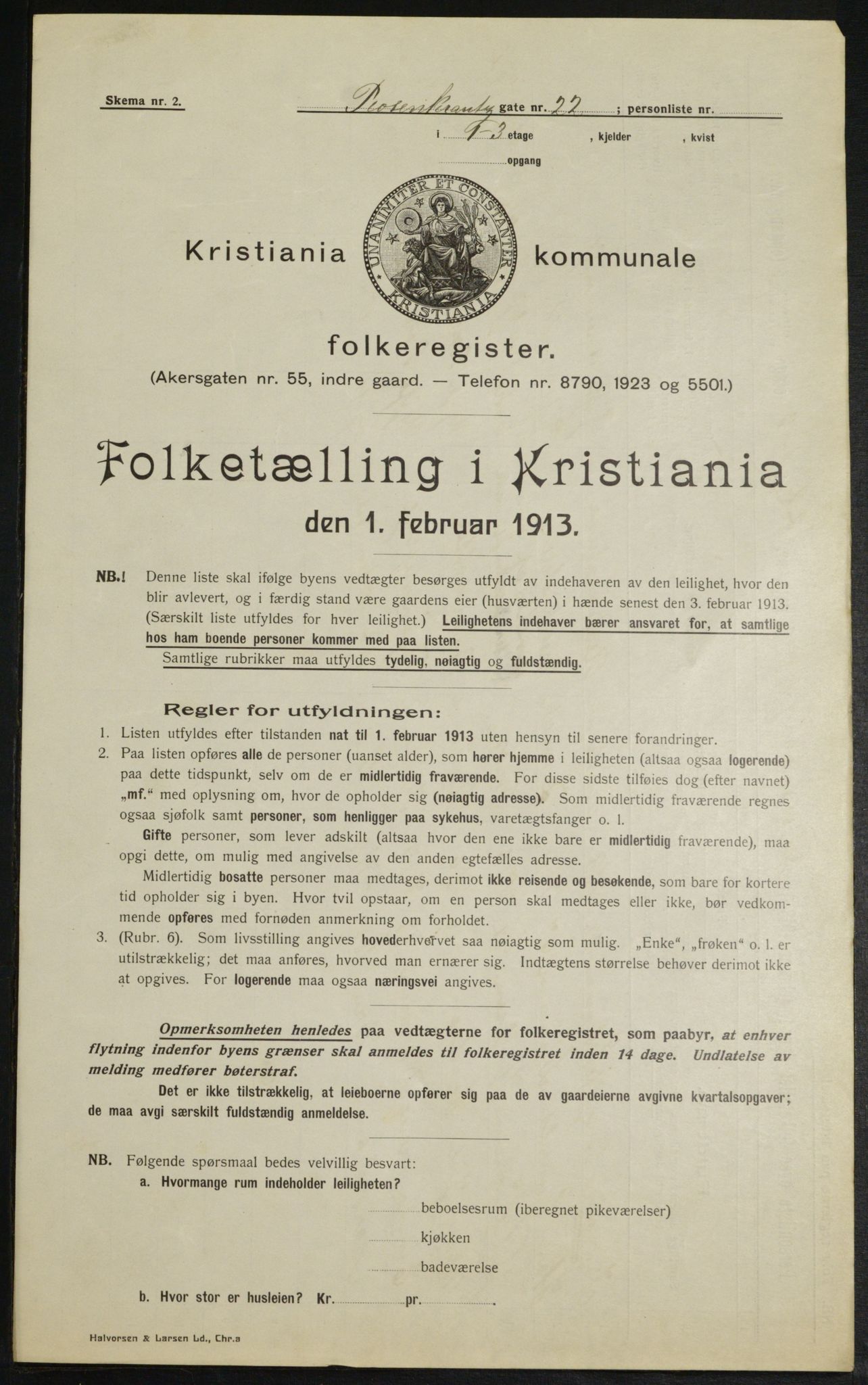 OBA, Kommunal folketelling 1.2.1913 for Kristiania, 1913, s. 84021