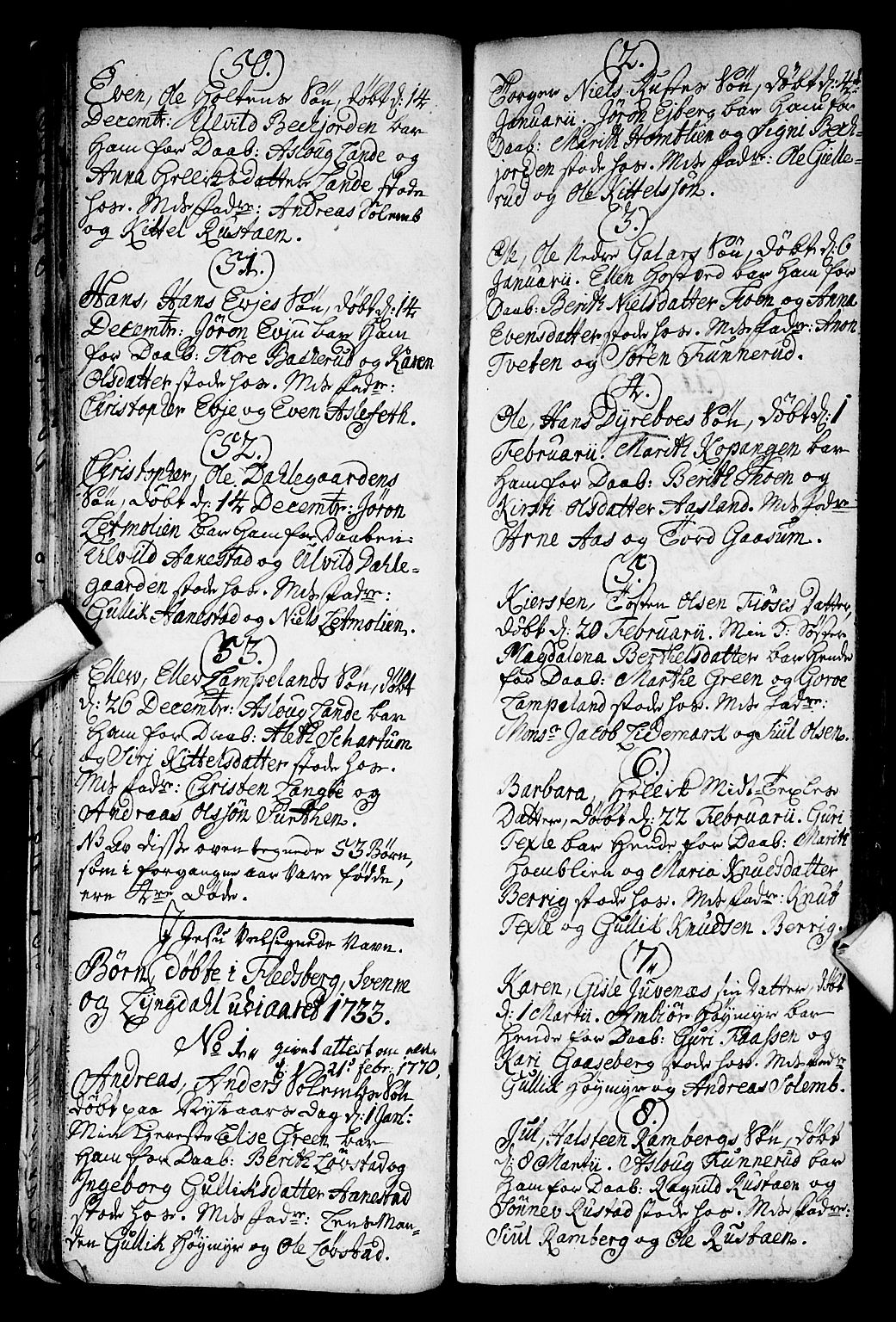 Flesberg kirkebøker, AV/SAKO-A-18/F/Fa/L0002: Ministerialbok nr. I 2, 1726-1747