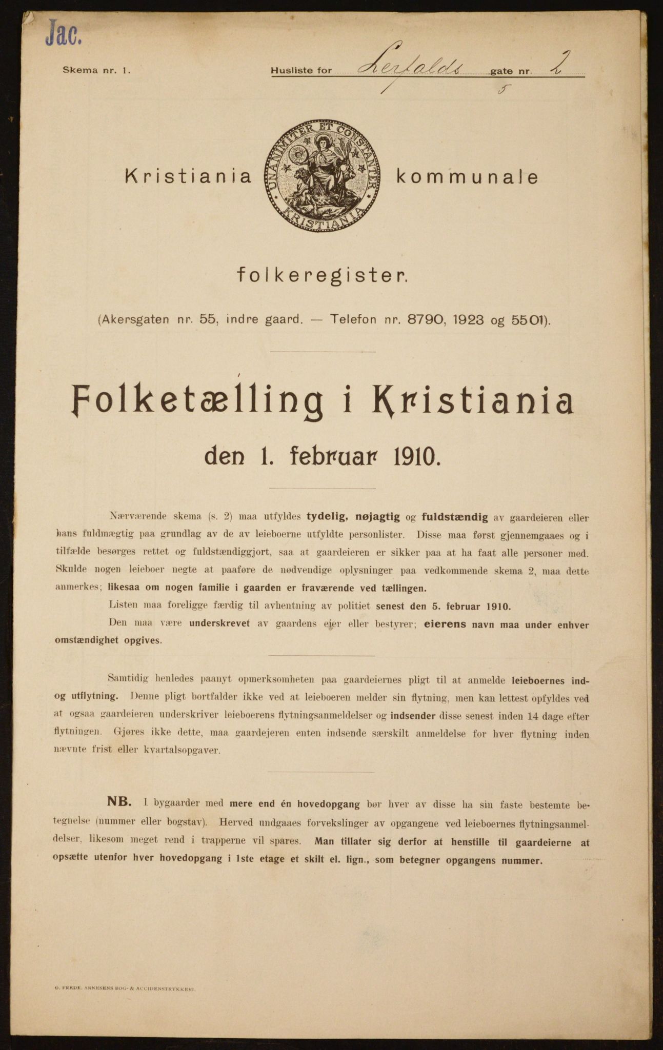 OBA, Kommunal folketelling 1.2.1910 for Kristiania, 1910, s. 55282