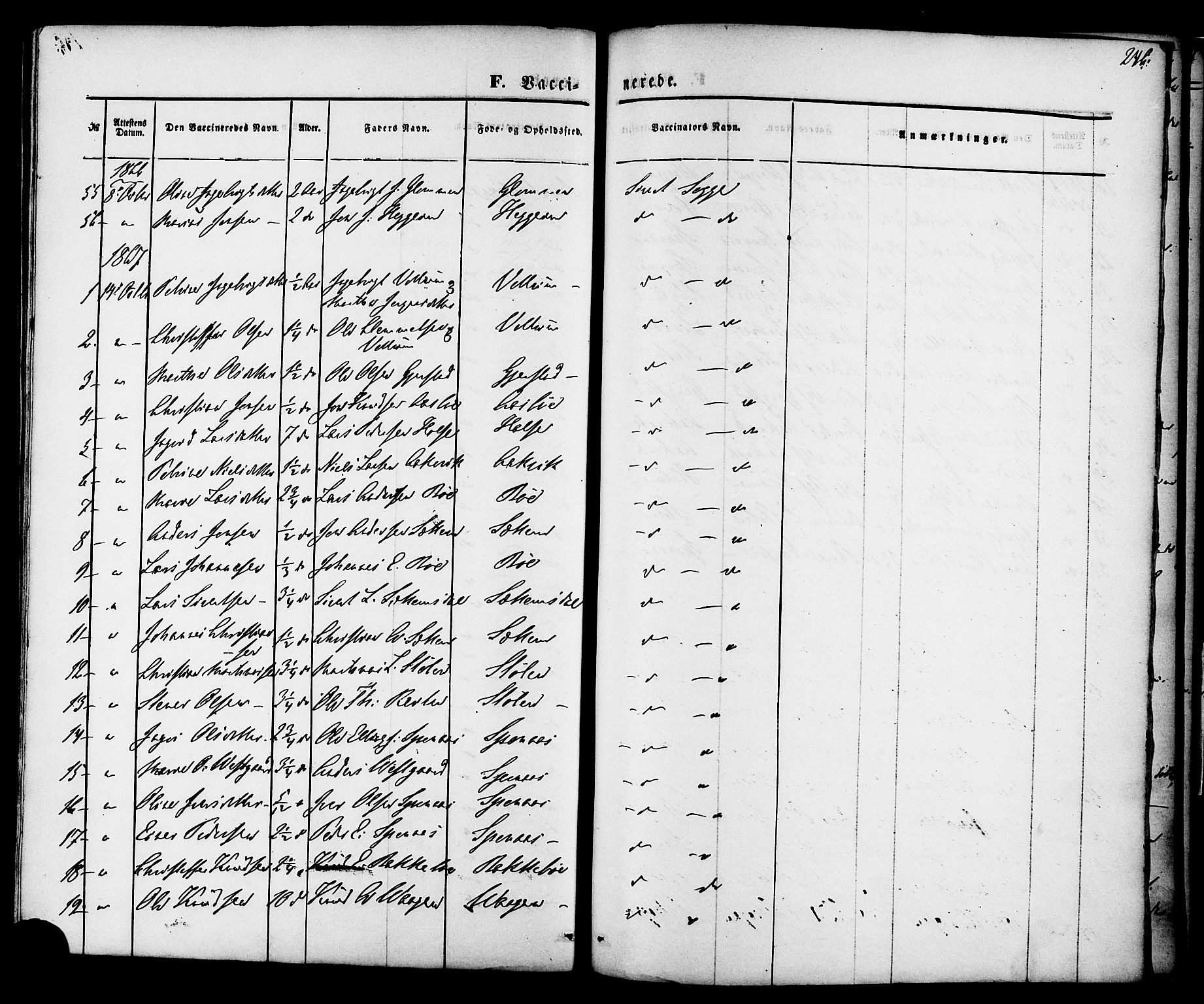 Ministerialprotokoller, klokkerbøker og fødselsregistre - Møre og Romsdal, SAT/A-1454/576/L0884: Ministerialbok nr. 576A02, 1865-1879, s. 246